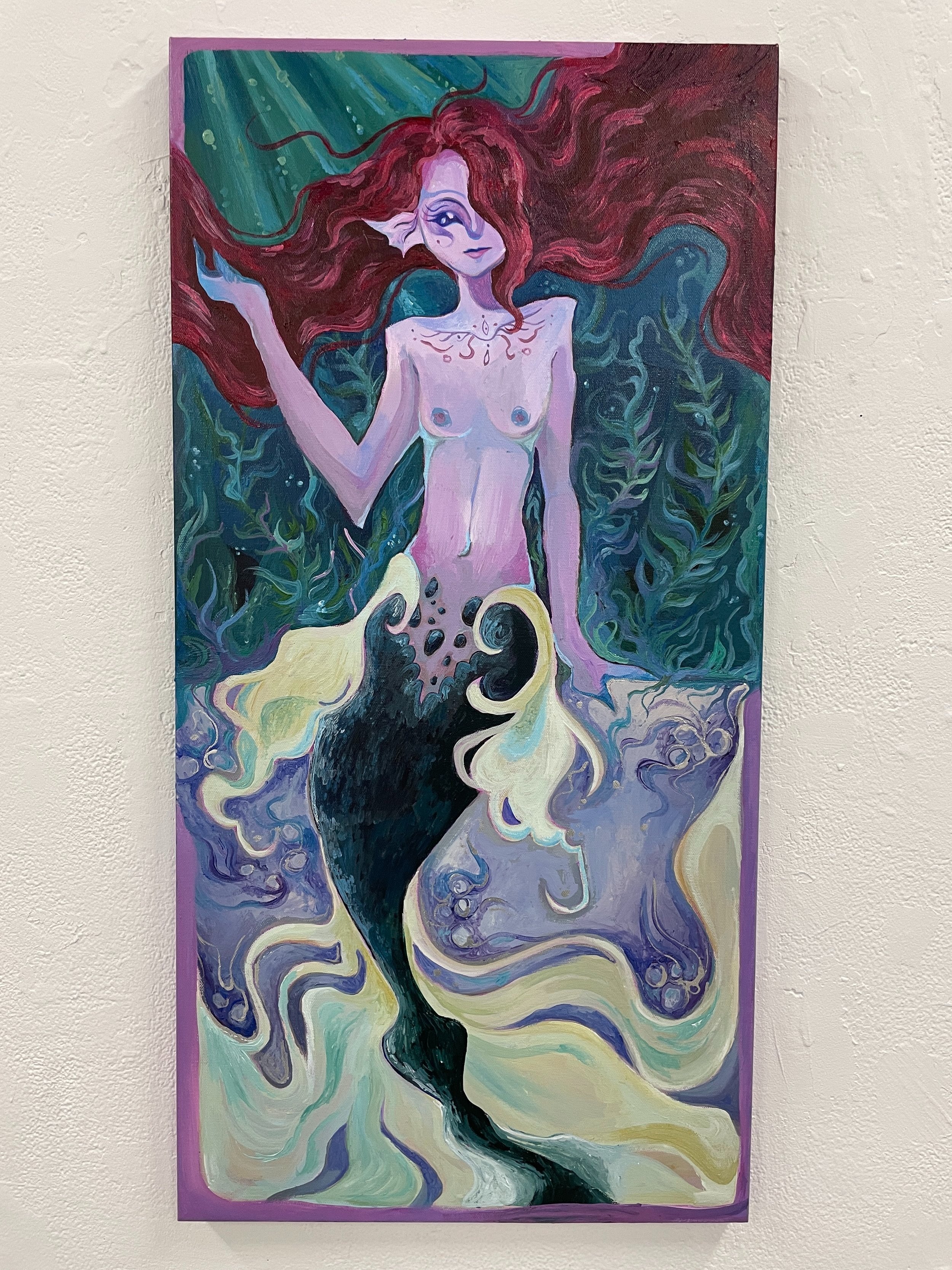 "Siren"
15x30", acrylic on canvas