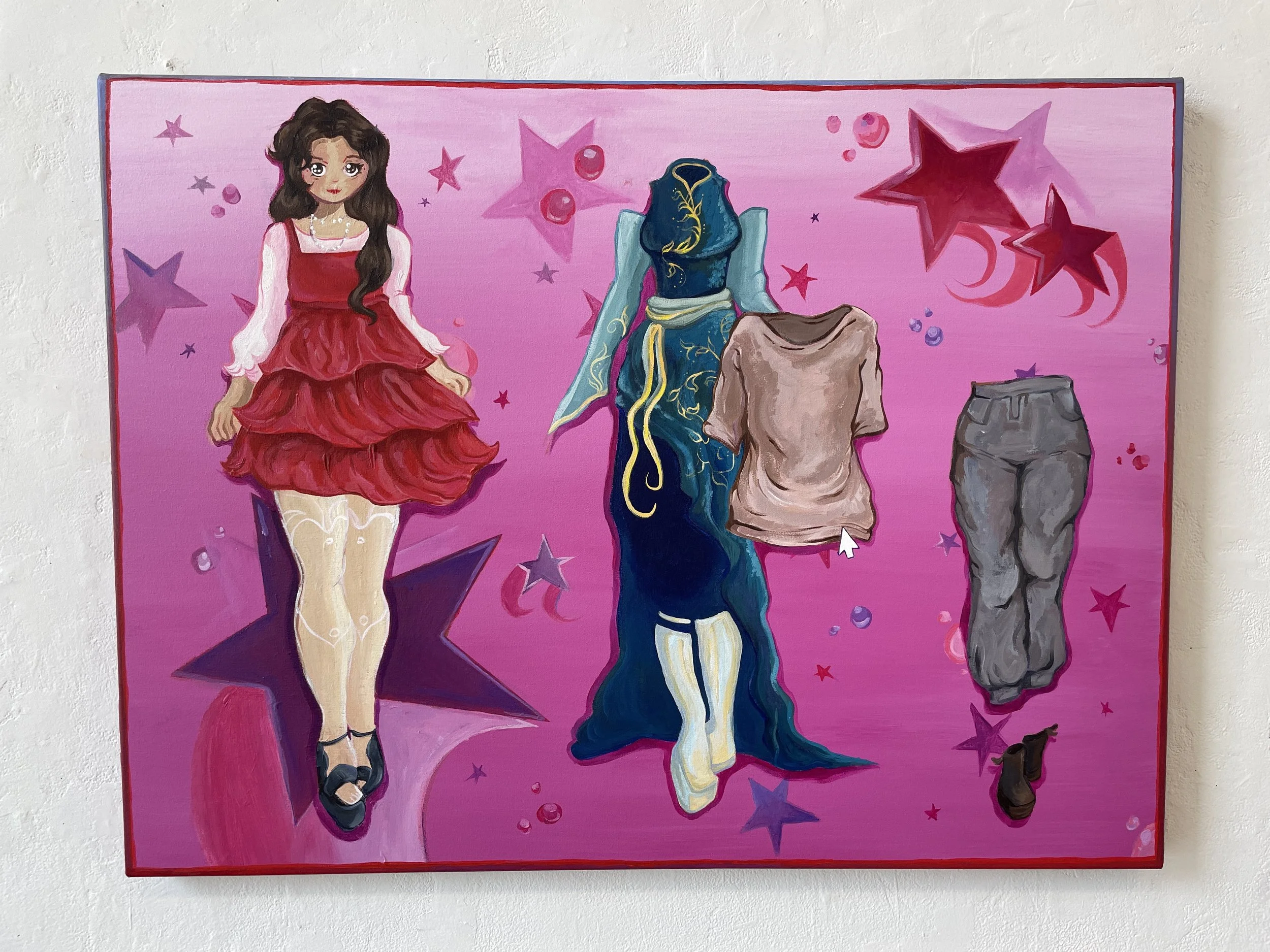 “In Another Life… I’ll Always Be A Fashion Icon”
30x40”, acrylic on canvas