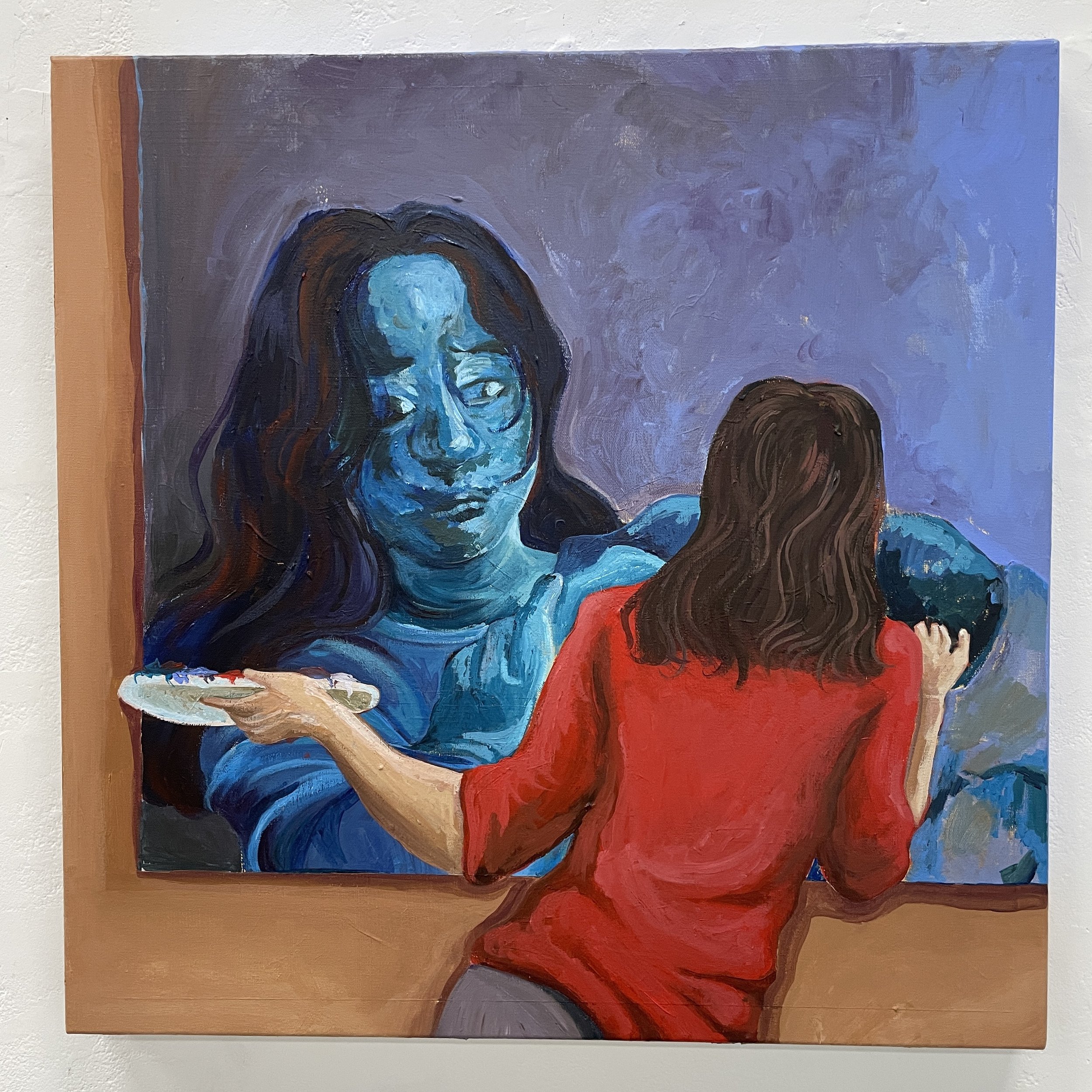 "2 PM : 2AM", 20x20", acrylic on canvas