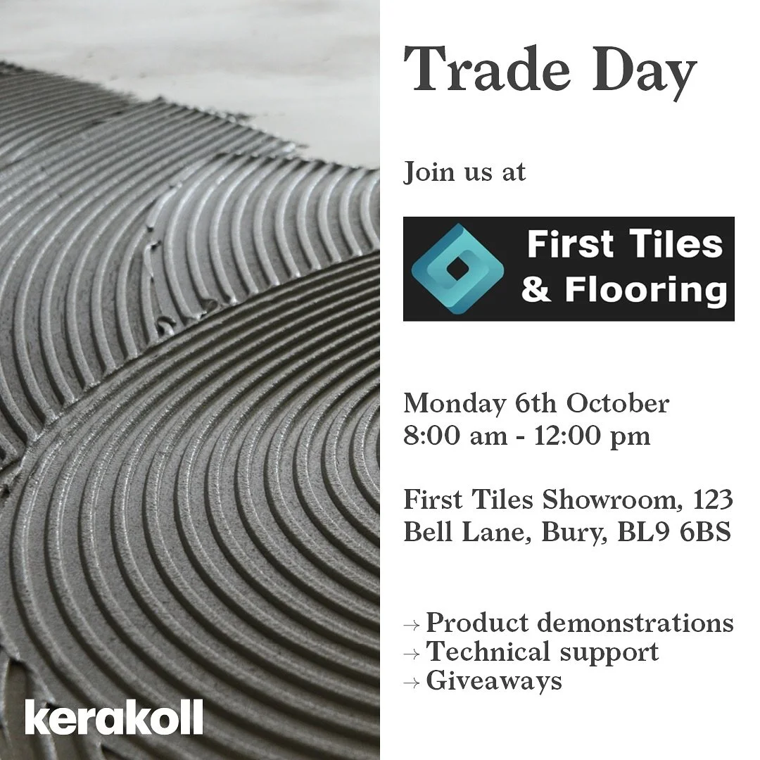 Our 1st Trade day / Breakfast morning is happening
Monday 6th October
Huge thank you to @kerakolluk & @kyle_kerakoll for putting this morning together and working with us moving forward with a great product range
Please feel free to come jo