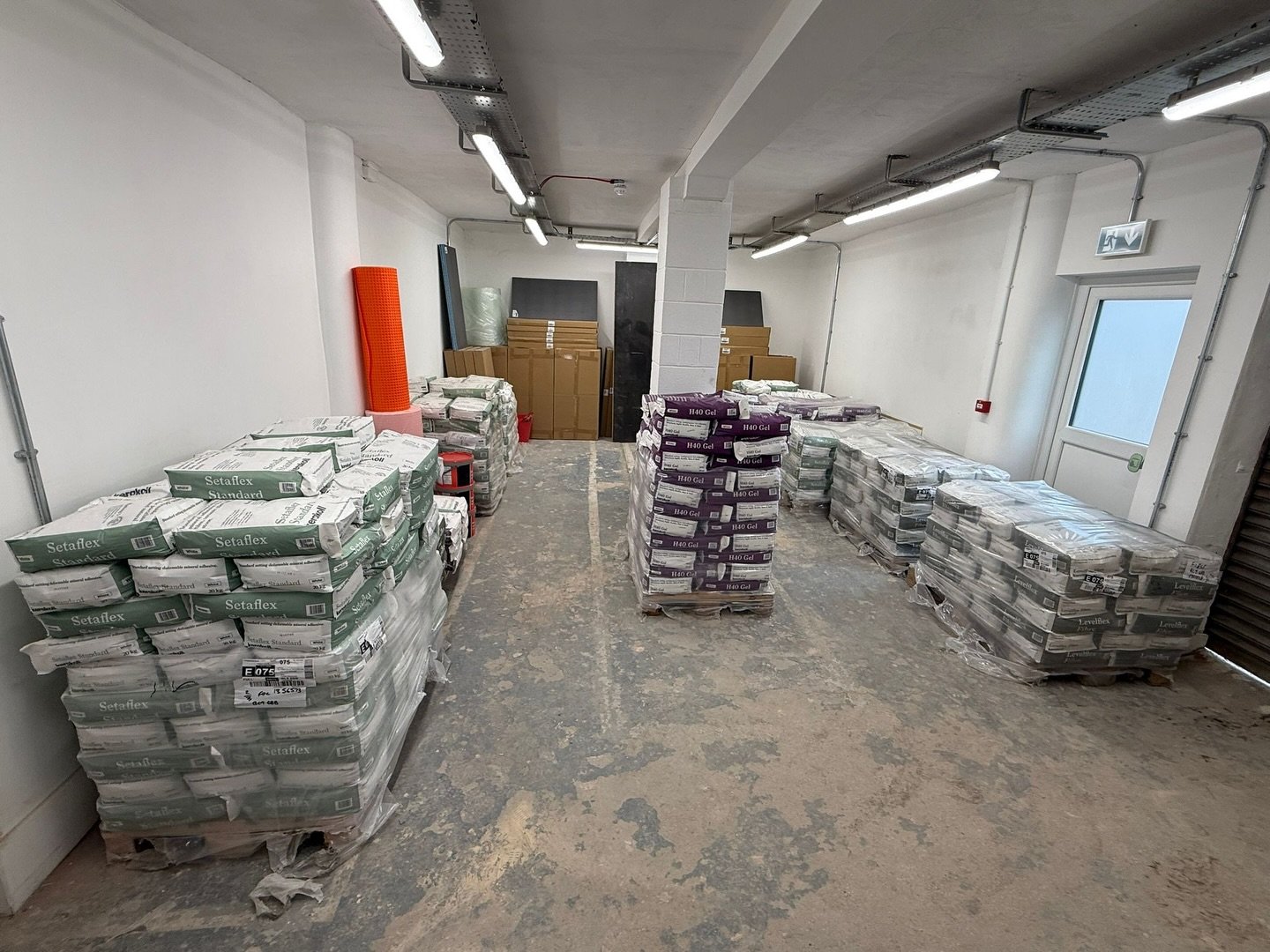 Fully stocked up at our Bury Showroom with adhesives, grouts, silicones, matting and waterproof thermal boards 👌👌