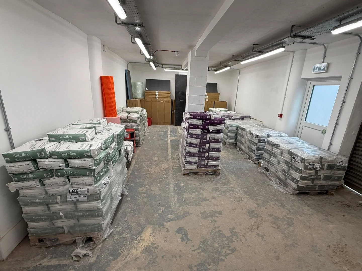 Fully stocked up at our Bury Showroom with adhesives, grouts, silicones, matting and waterproof thermal boards 👌👌