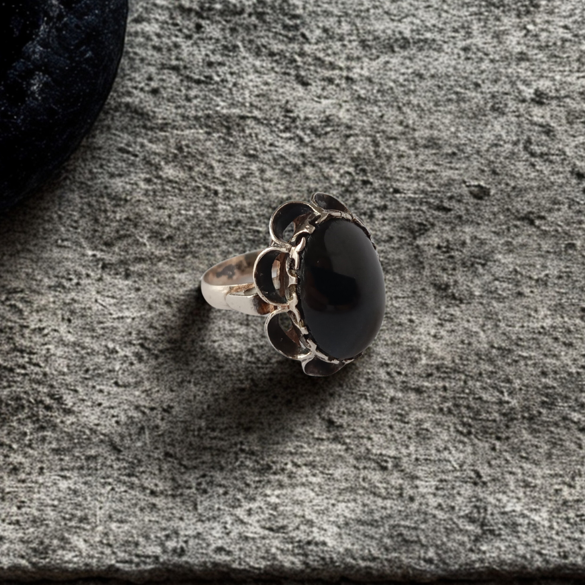 Bague Reflets d’Argent et d’Onyx