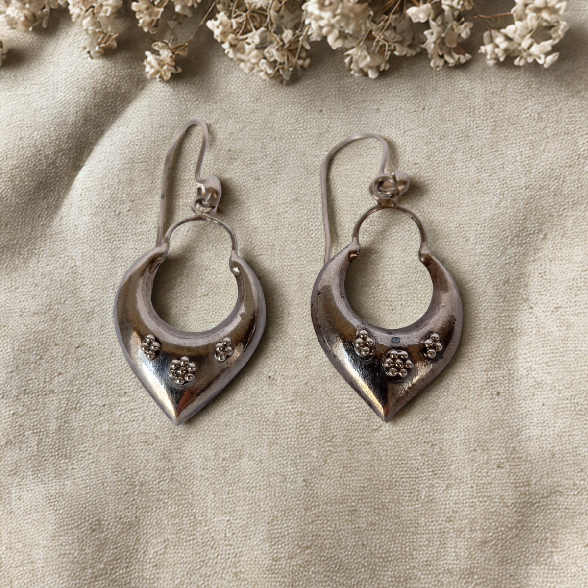 Boucle d oreilles Boho Silver Charm