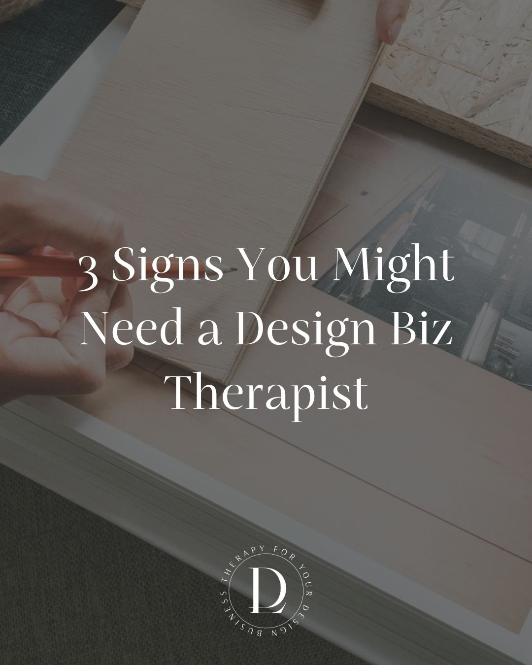 3️⃣ Signs You Might Need a Design Biz Therapist

① You&rsquo;re doing everything yourself
② You&rsquo;re second-guessing your pricing
③ You&rsquo;re working around the clock

If you&rsquo;re nodding &ldquo;yes&rdquo; to any of these&hellip; we&rsquo;