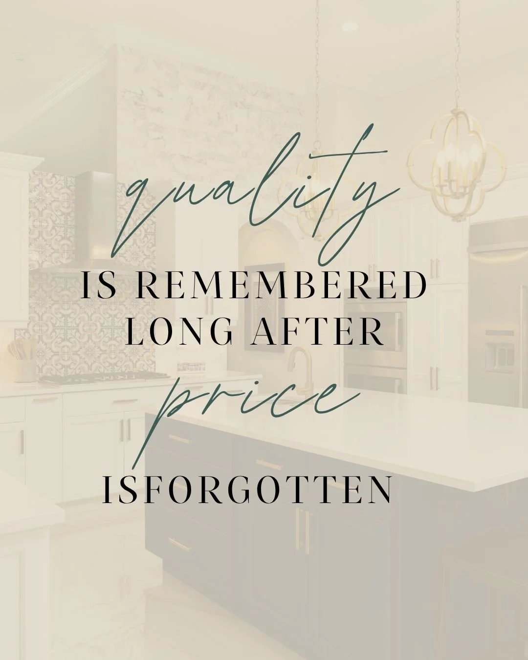 Some clients will absolutely remember what they paid... But what they remember even more is whether it felt worth it.

Quality creates emotional reassurance. It reduces second-guessing, builds trust and allows clients to feel confident in their decis