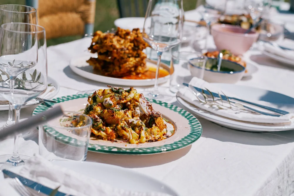 Private catering table setting