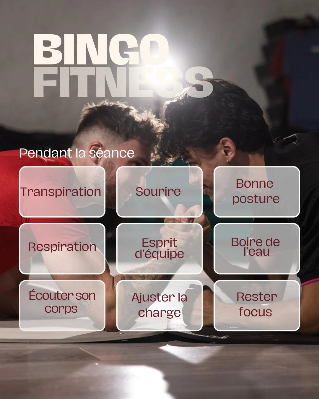 Un pas apr&egrave;s l&rsquo;autre, une case apr&egrave;s l&rsquo;autre&hellip; ton bingo fitness t&rsquo;accompagne vers tes objectifs 🏋️&zwj;♀️