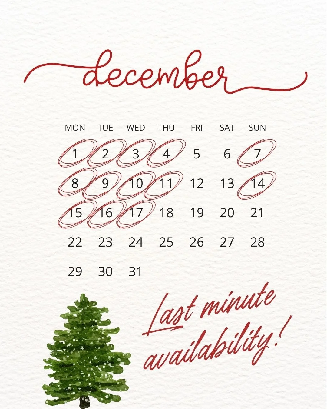 DECEMBER GETAWAYS ARE ALMOST GONE! ✨❄️

The last few open dates of the year are officially up for grabs &mdash; and trust us, you&rsquo;ll want to snag them before they&rsquo;re gone.

Come experience apr&egrave;s ski vibes, winter magic, cozy nights