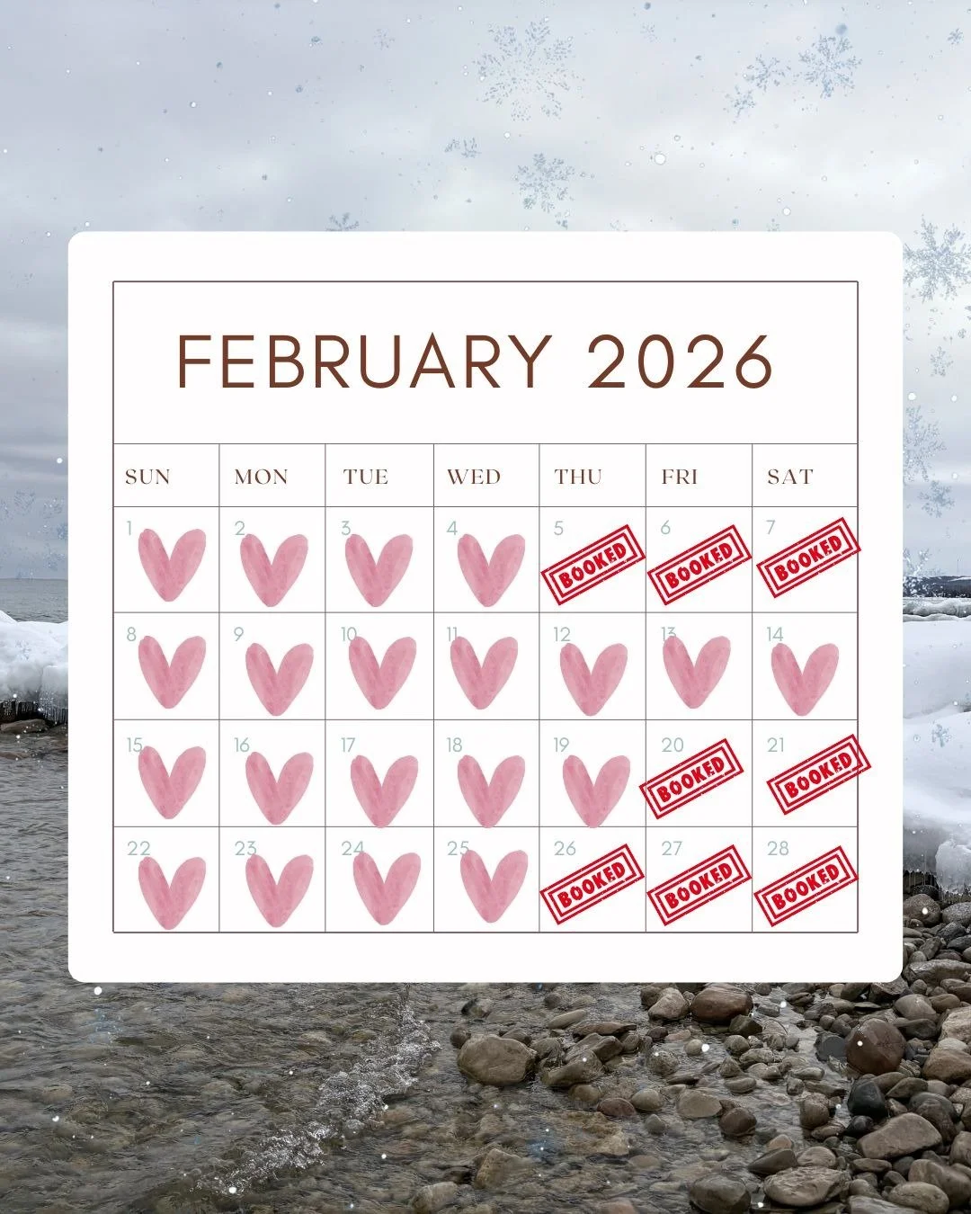 February weekends are almost sold out ❄️✨

If you&rsquo;ve been craving a reset, don&rsquo;t overlook a cozy weekday escape. 

Quiet mornings, remote work with a view, peaceful walks by the water, and uninterrupted time to truly reconnect.

Plan ahea