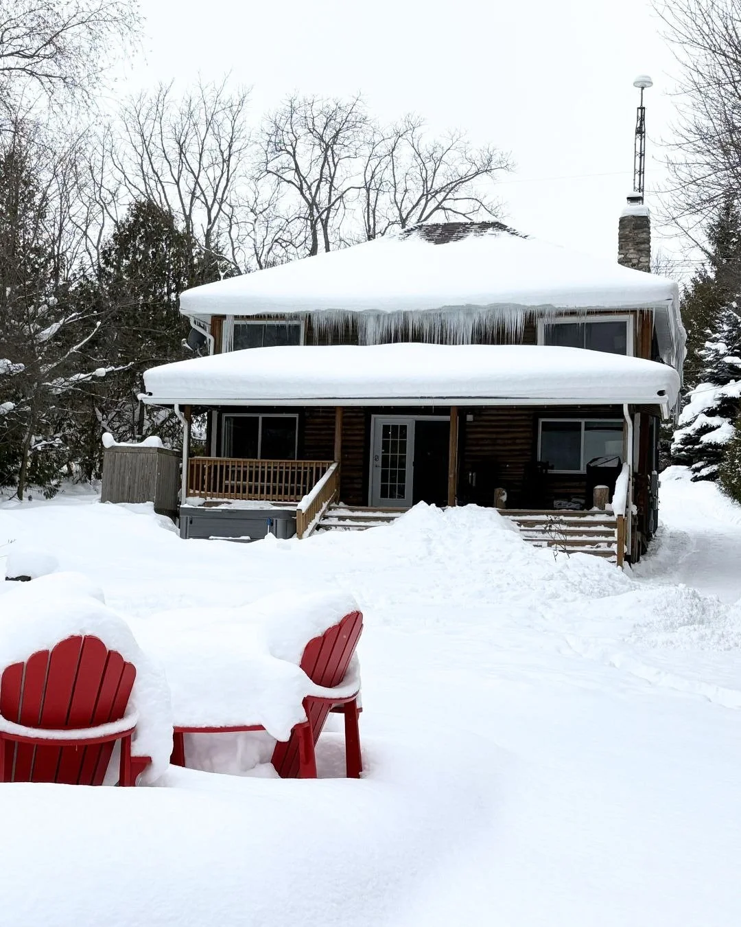 There&rsquo;s just something about the snow at the cottage&hellip; ❄️

The way it softens every sound.
The way it wraps the trees in white.
The way it turns the bay into a quiet, frozen stillness that feels almost magical.

Snow days at Skipping Rock