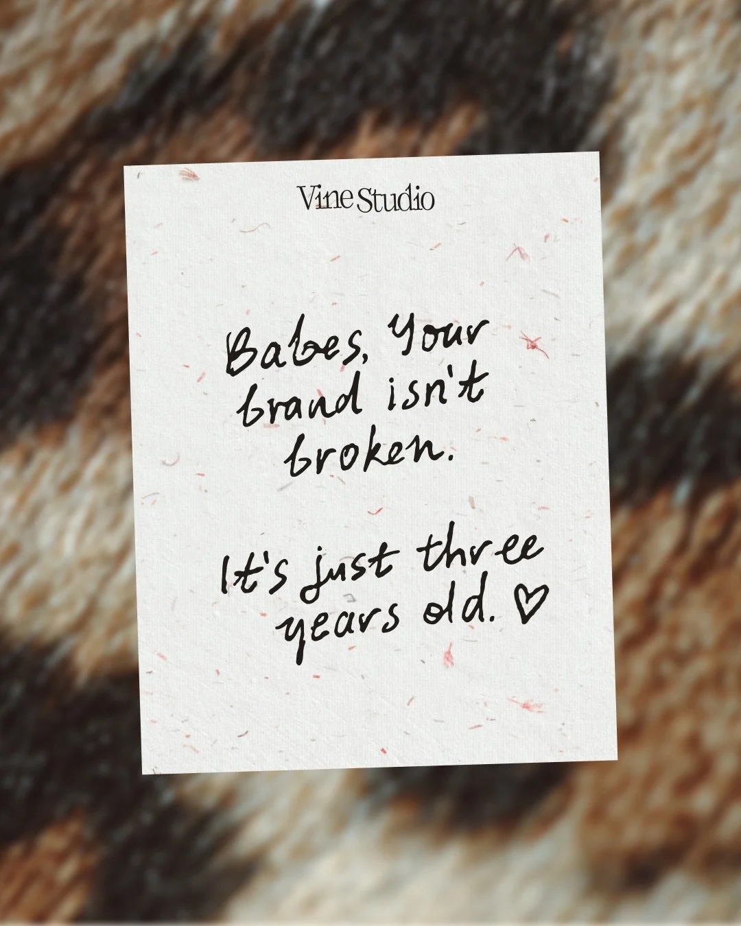 This one is for the woman who keeps catching herself thinking &lsquo;my brand isn&rsquo;t working anymore&rsquo; and then getting nervous about changing it because the work is still coming in.

Both can be true. The work can still be coming in and th