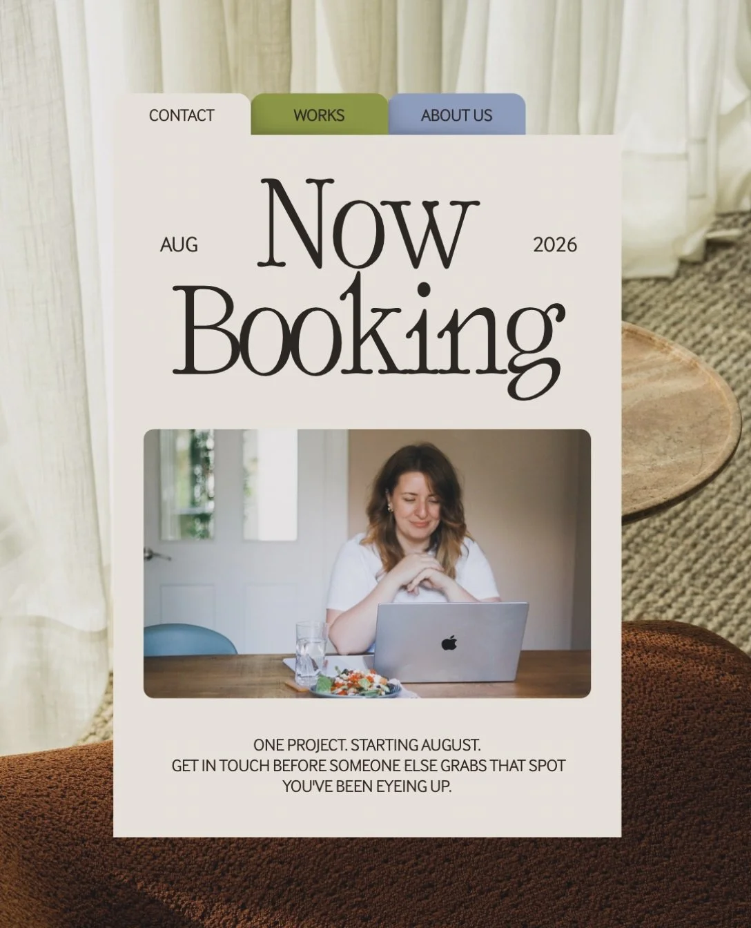 August is looking busy for me already - I have an exciting collab rebrand coming up, a website design job and obviously lots of time with Roman.

I&rsquo;m saving a spot for you in my calendar if you have been considering using a quiet summer month t