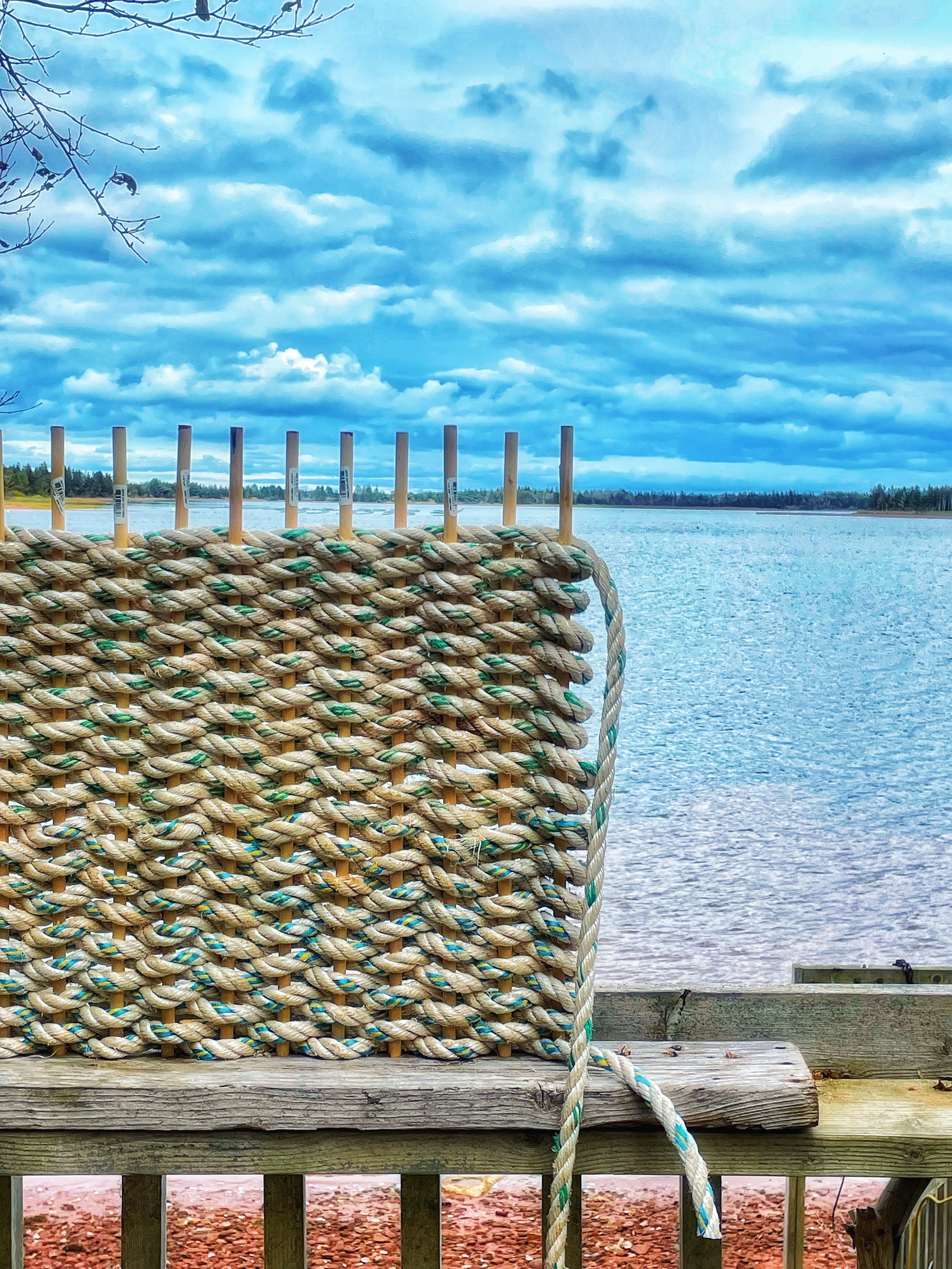 Old lobster rope, woven into incredibly durable mats.