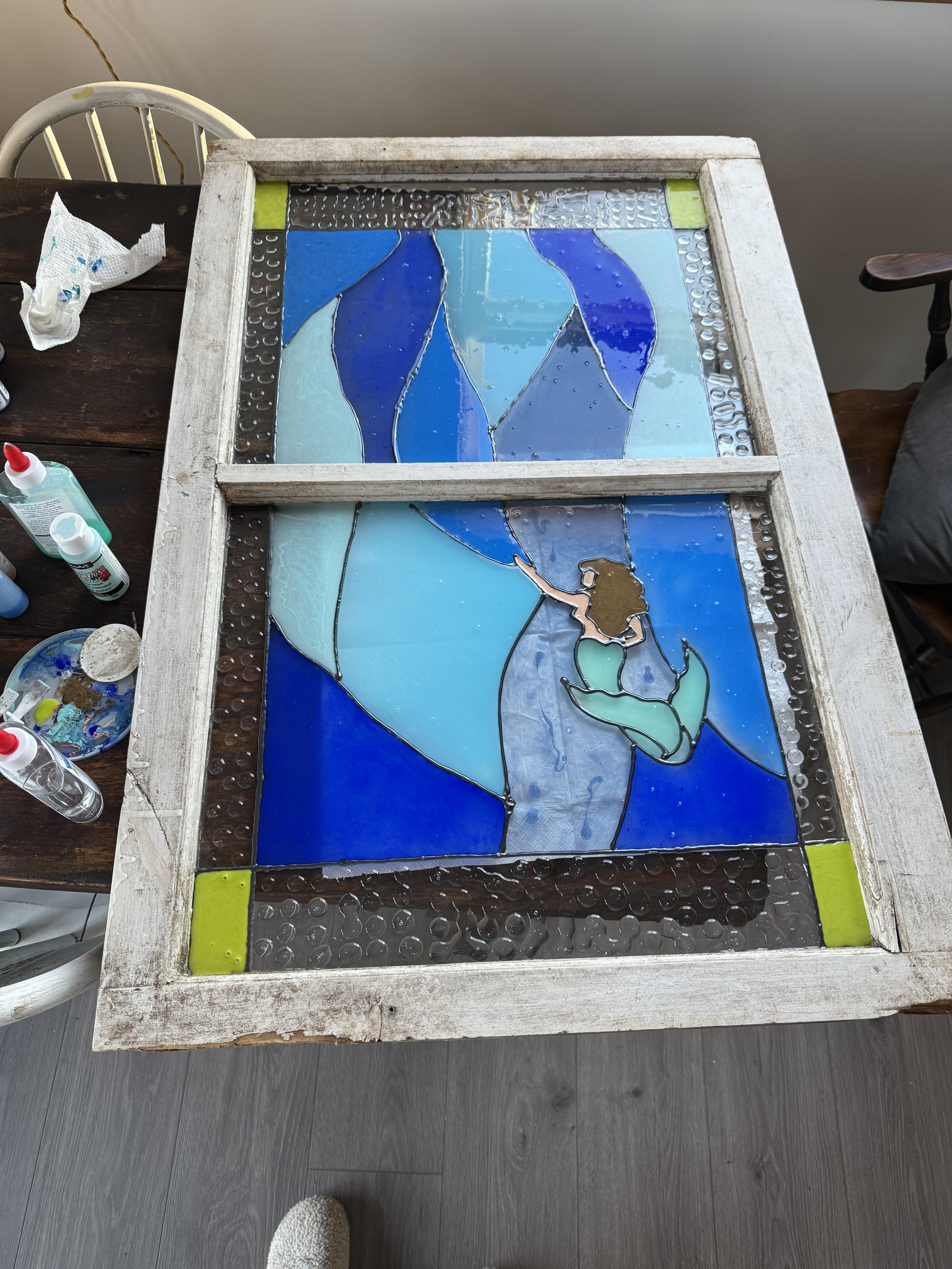 'Stained' salvaged window.
