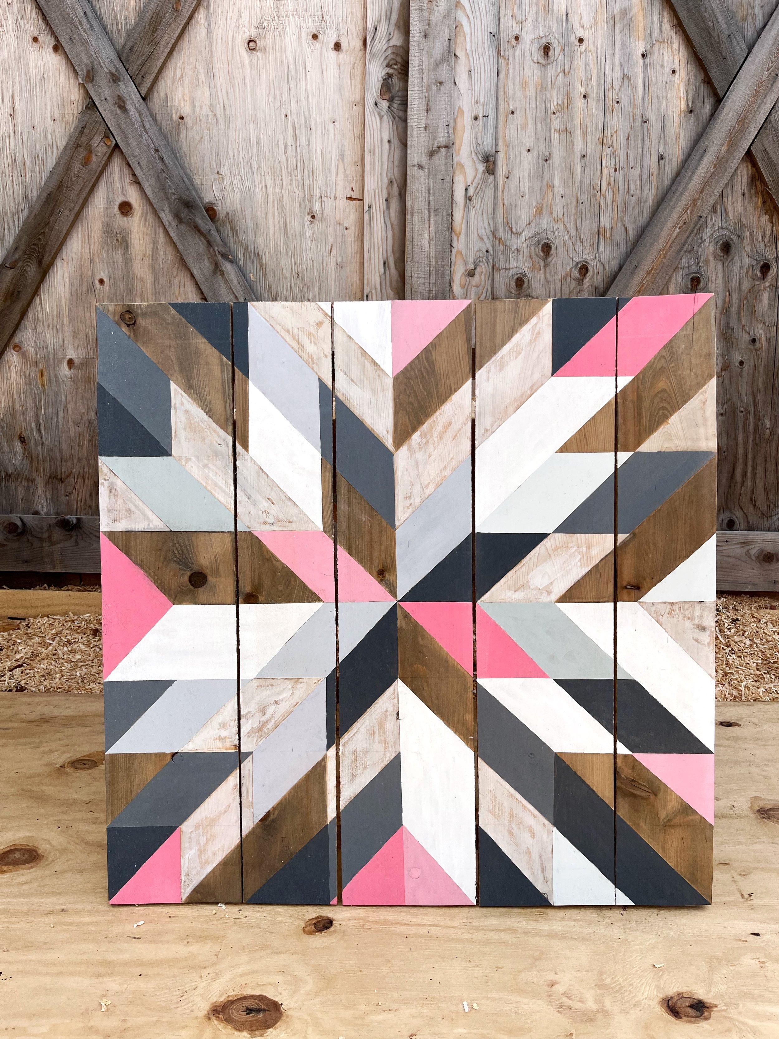 SOLD
Each wall quilt is one of a kind and painted by hand here on the island.