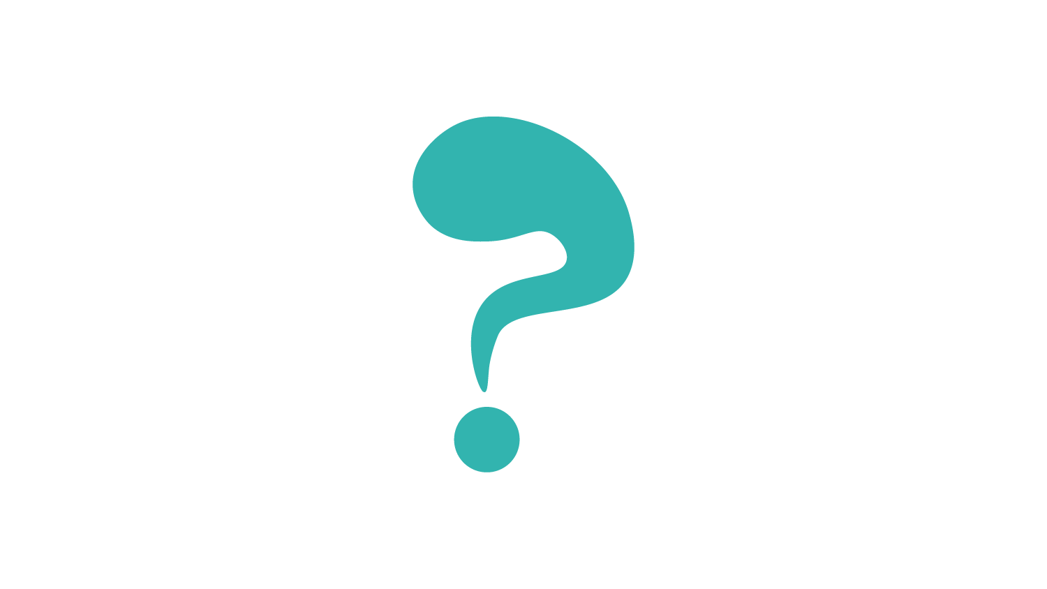 A black background image with a large blue question mark in the center.