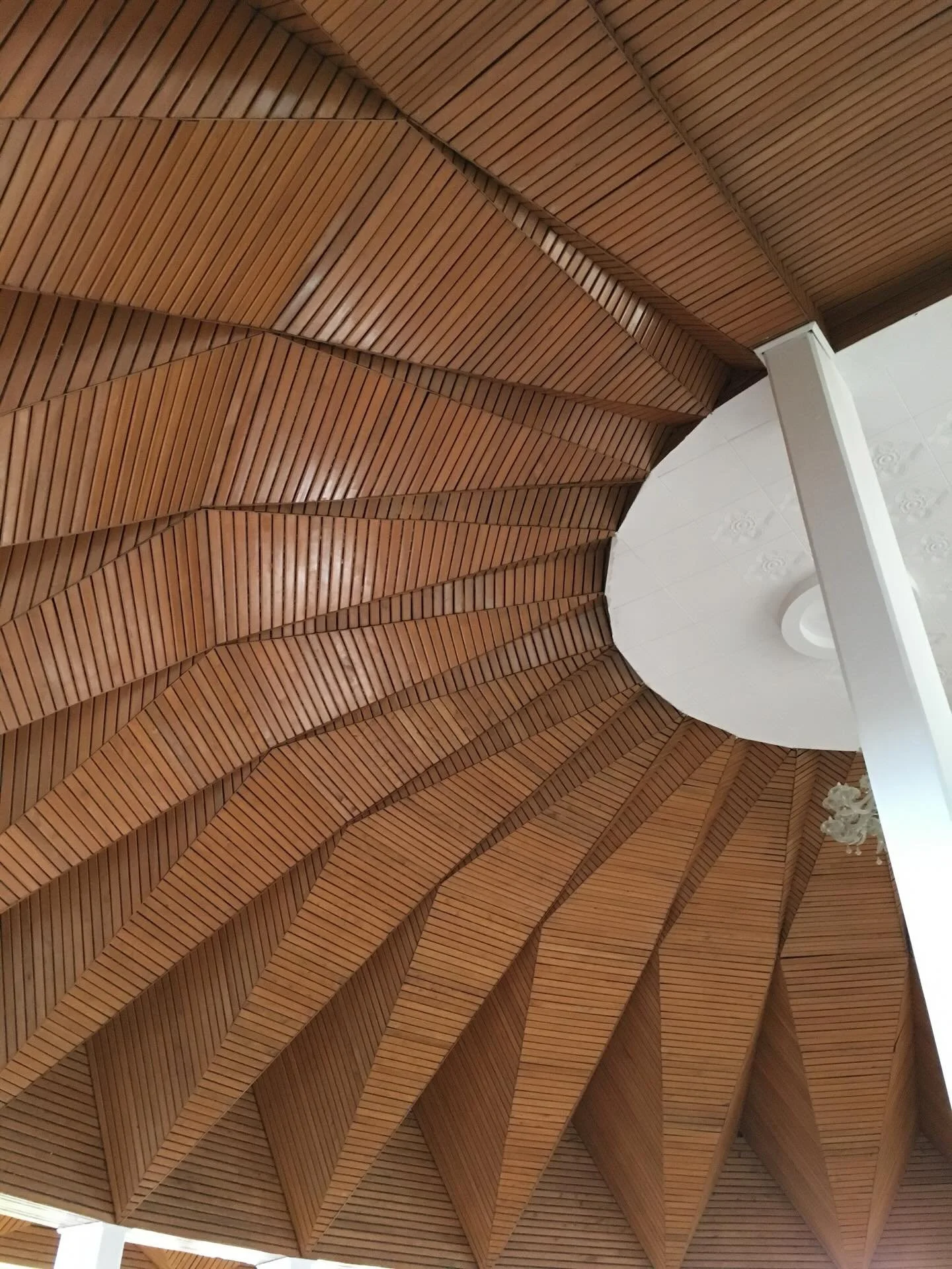 Santuario de Monserrate- I think all my pictures from here were just of the ceiling!

Rather than heavy stone vaulting, the ceiling uses rhythmic wooden beams and panels to create depth, pattern, and warmth, drawing from Spanish colonial and Mud&eacu