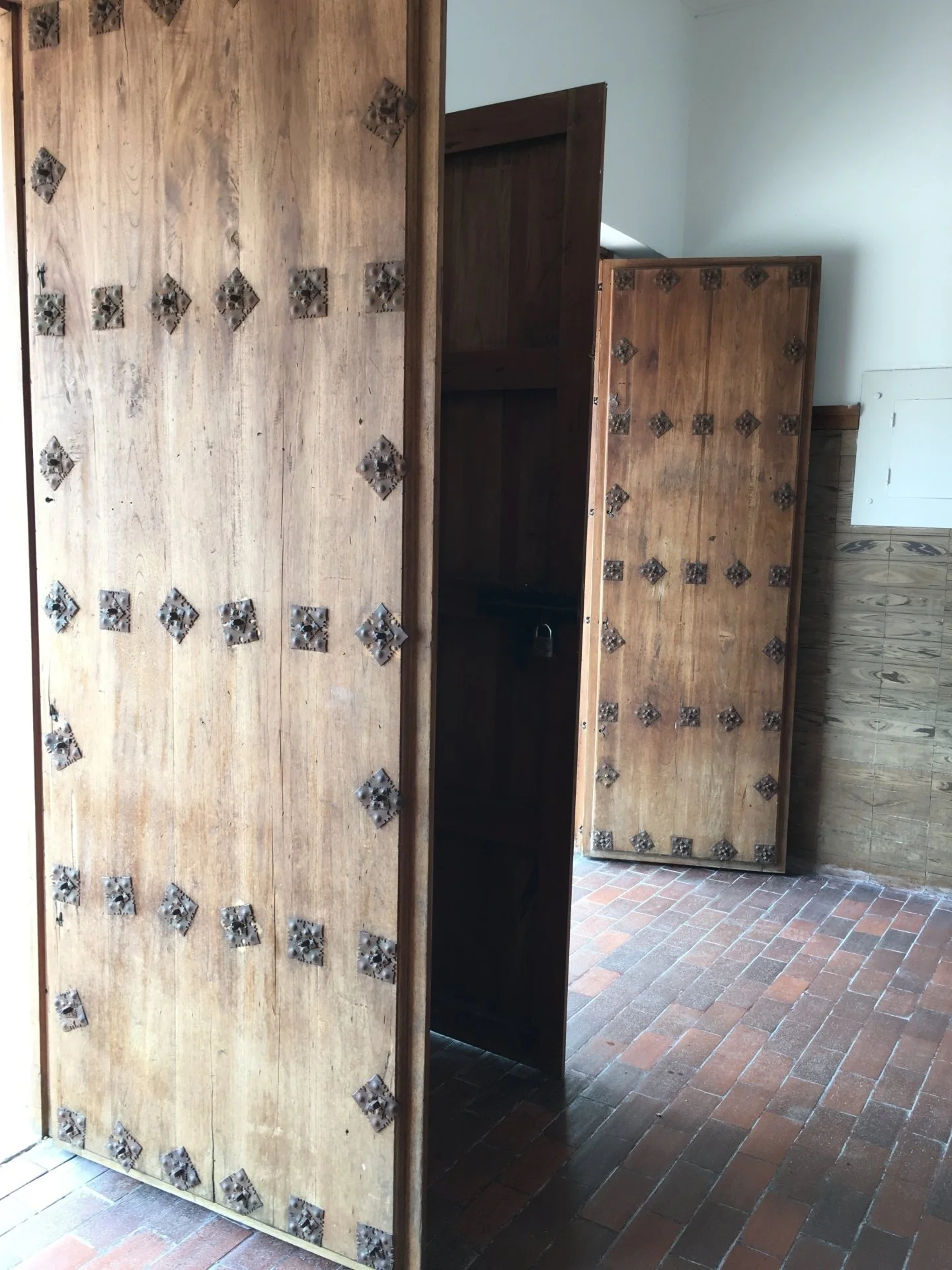 A moment for the doors! The craftsmanship and detail of doors throughout the streets of Colombia provide never-ending inspiration. These doors lead you into the church at the top of Monserrate, a mountain gazing over Bogota from over 10,000 ft high.
