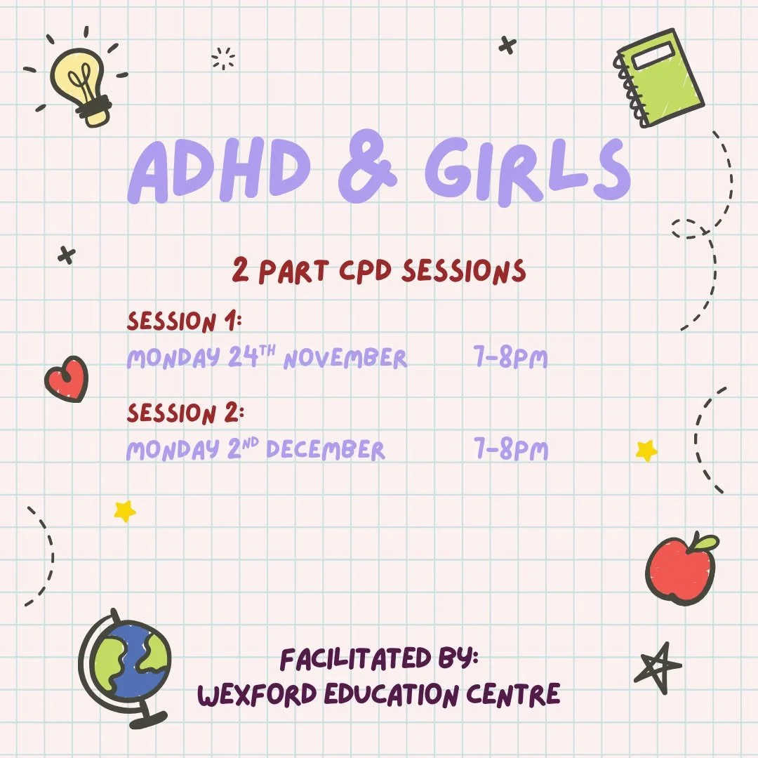 This series was only recently added to my calendar and was incredibly popular. It's a topic that is very close to my heart as a late diagnosed woman with ADHD, I want to make sure educators understand ADHD in girls and feel equipped to support studen