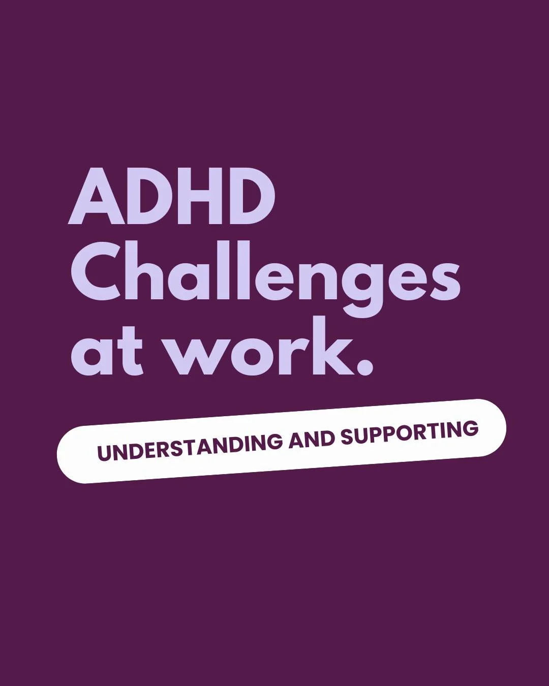 It's easy to dismiss some challenges as 'being lazy' or 'being careless' but it's important to understand this isn't always the case. For people with ADHD these challenges are out of our control, we are trying our best. 

#adhd #adhdatwork #inclusive
