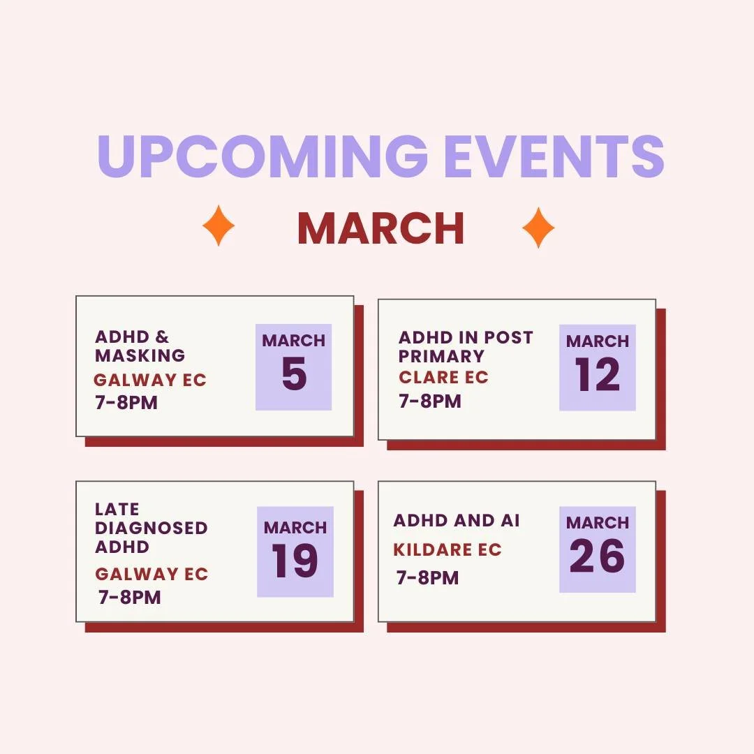 I have some BRAND NEW and exciting CPDs coming up this month that have never been delivered before. 

If you're looking to learn more about ADHD and the nuances of late diagnosis or masking - there's a CPD coming up for that. Cannot wait for these se