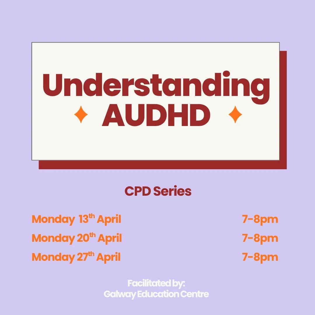For those of you looking to deepen your understanding of AUDHD and be ahead of the game for September 2026, now is the perfect time to sign up to my upcoming CPD session. 

@egalway

#adhd #adhdireland #CPD #education #inclusiveeducation #AUDHD