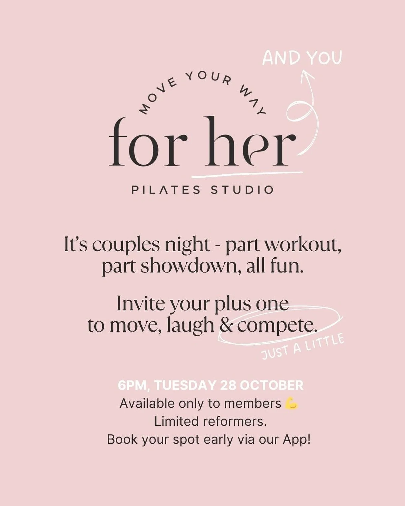 Our couple night is live in the. You asked. We&rsquo;re delivering. Have a night out with your significant other for some connection and a little light competition! Make sure you book in for Tuesday, October 28 at 6pm. Limited time only and limited p