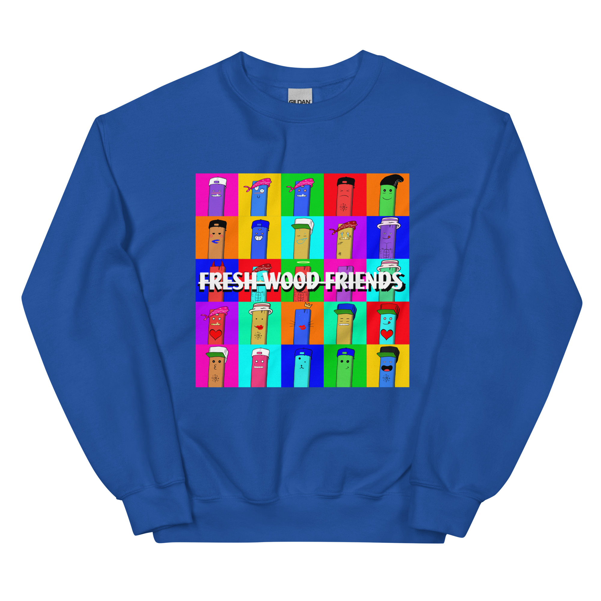 Fresh Wood Friends Unisex Crew Neck