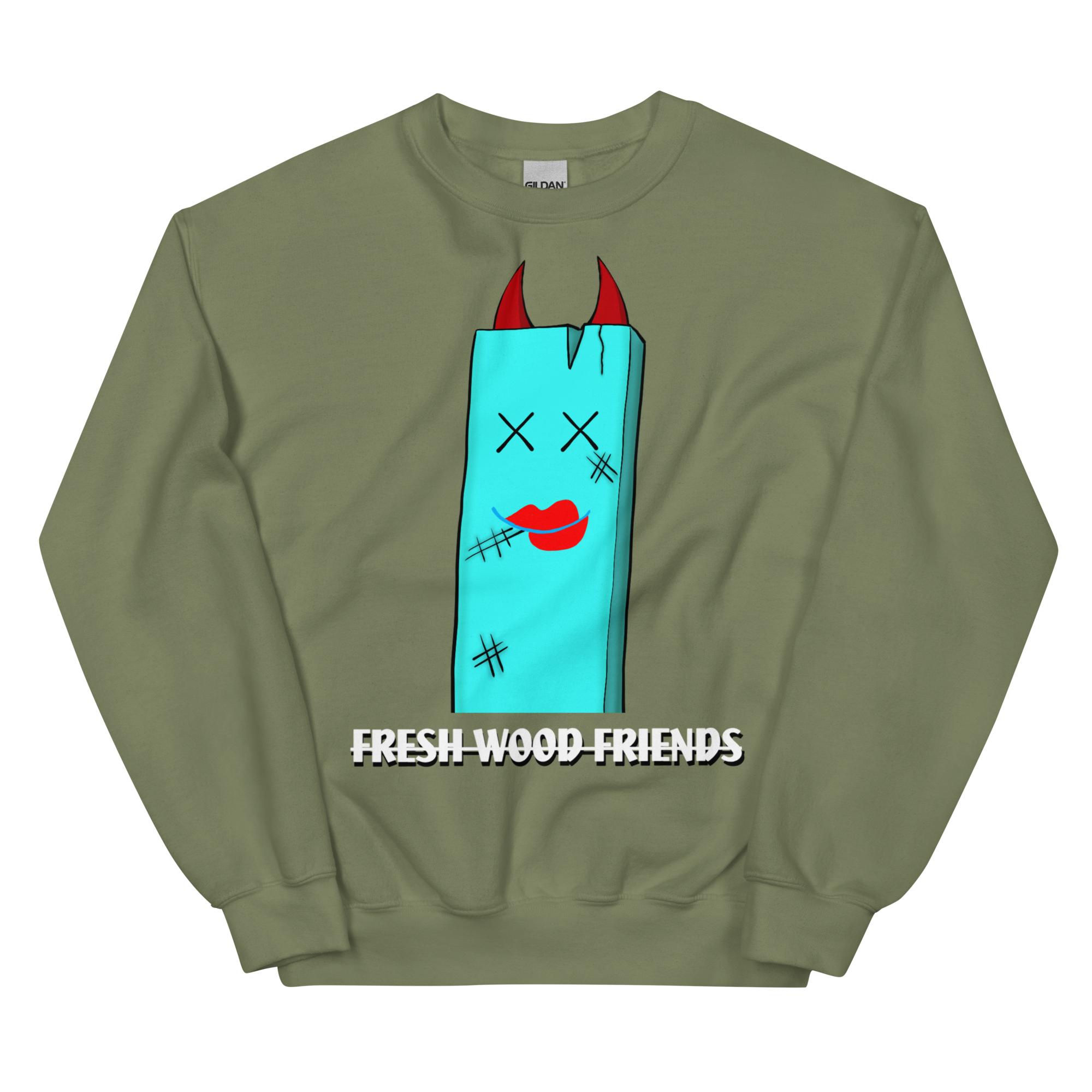 unisex-crew-neck-sweatshirt-military-green-front-6982e0c7810b1.png