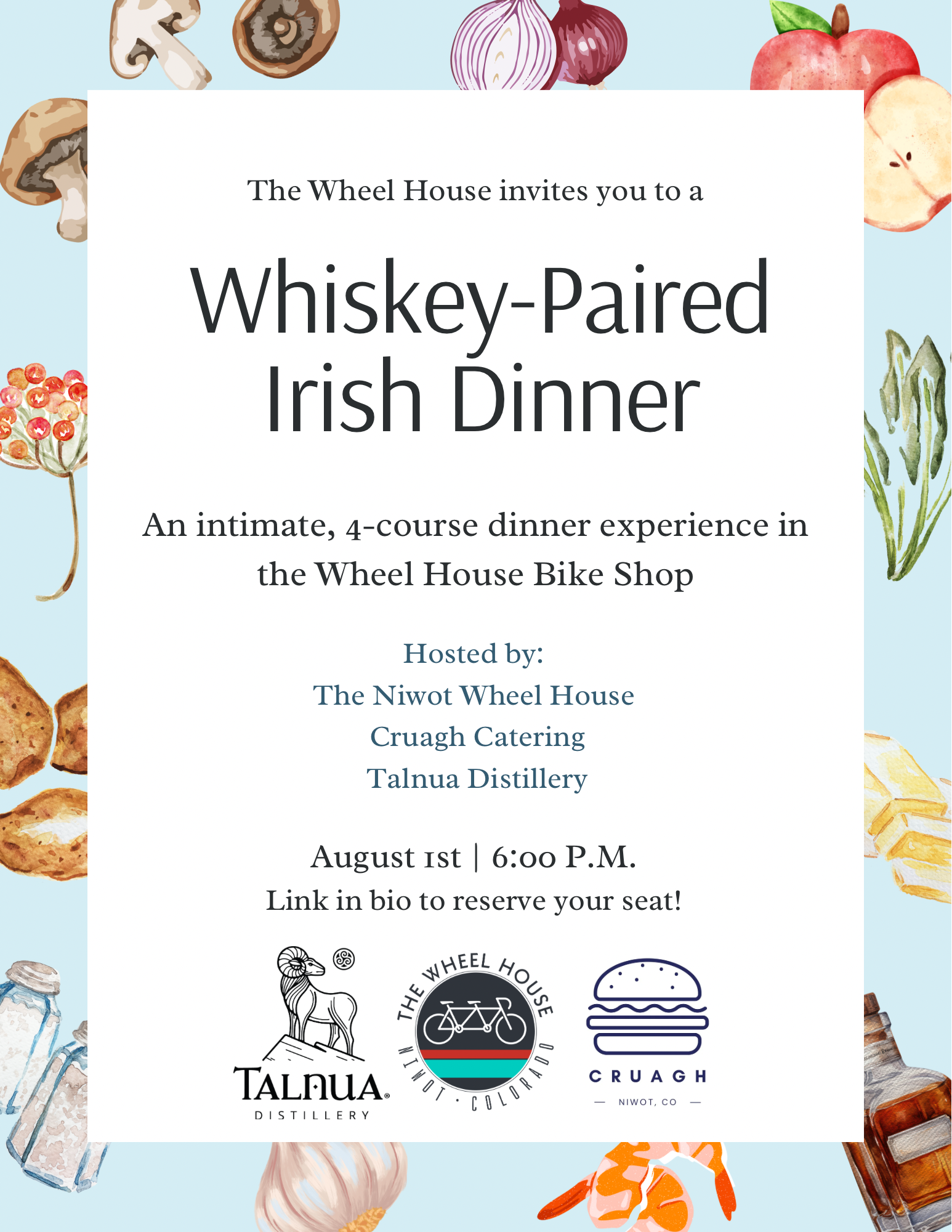 Whiskey Paired PRIVATE Dinner Party!
