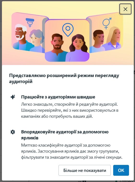 Аудиторії Мета