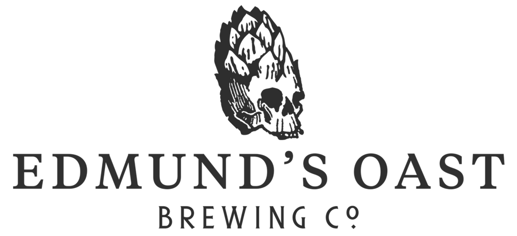 Logo of Edmund's Oast Brewing Co. featuring a stylized owl face and text.