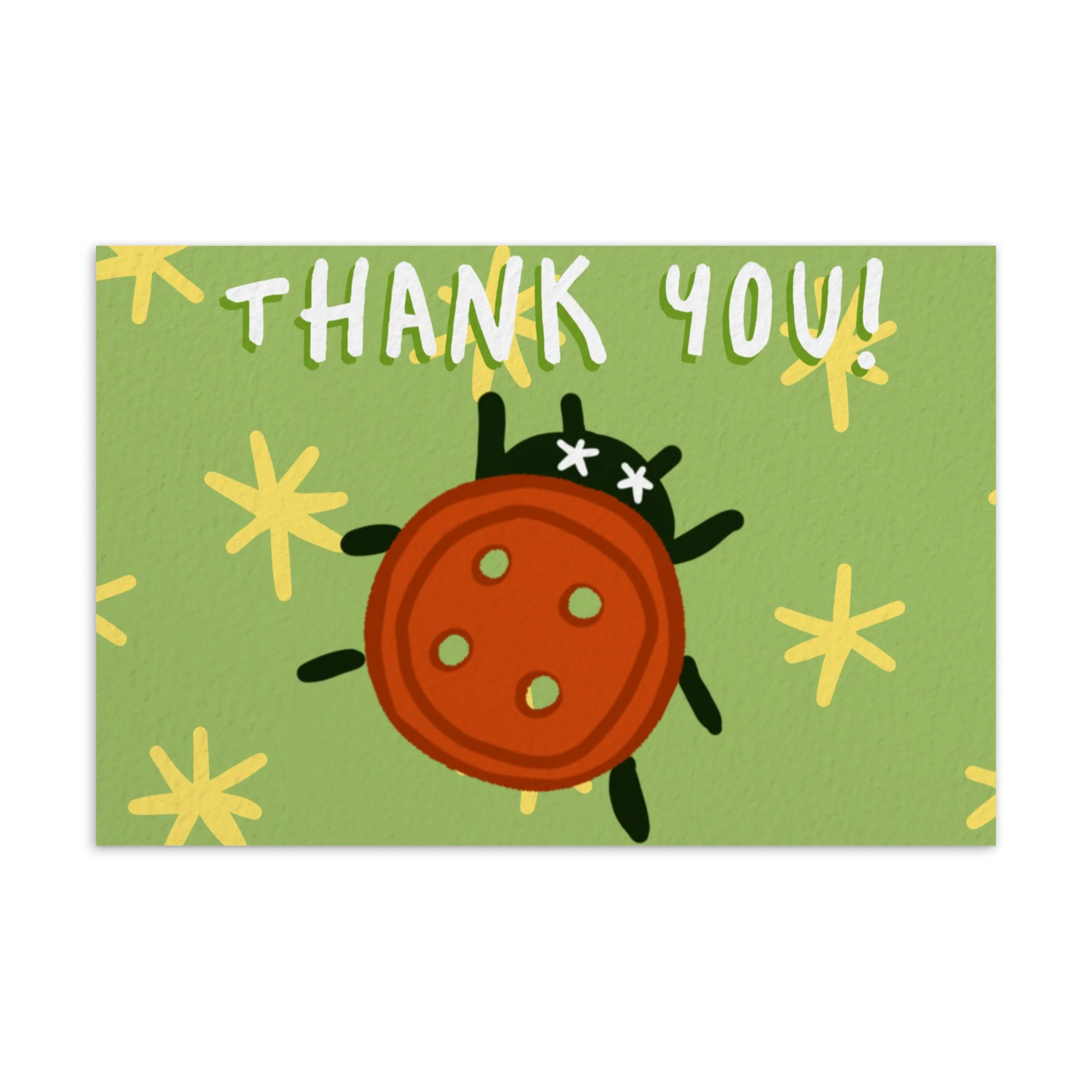 Ladybug Thank You Postcard