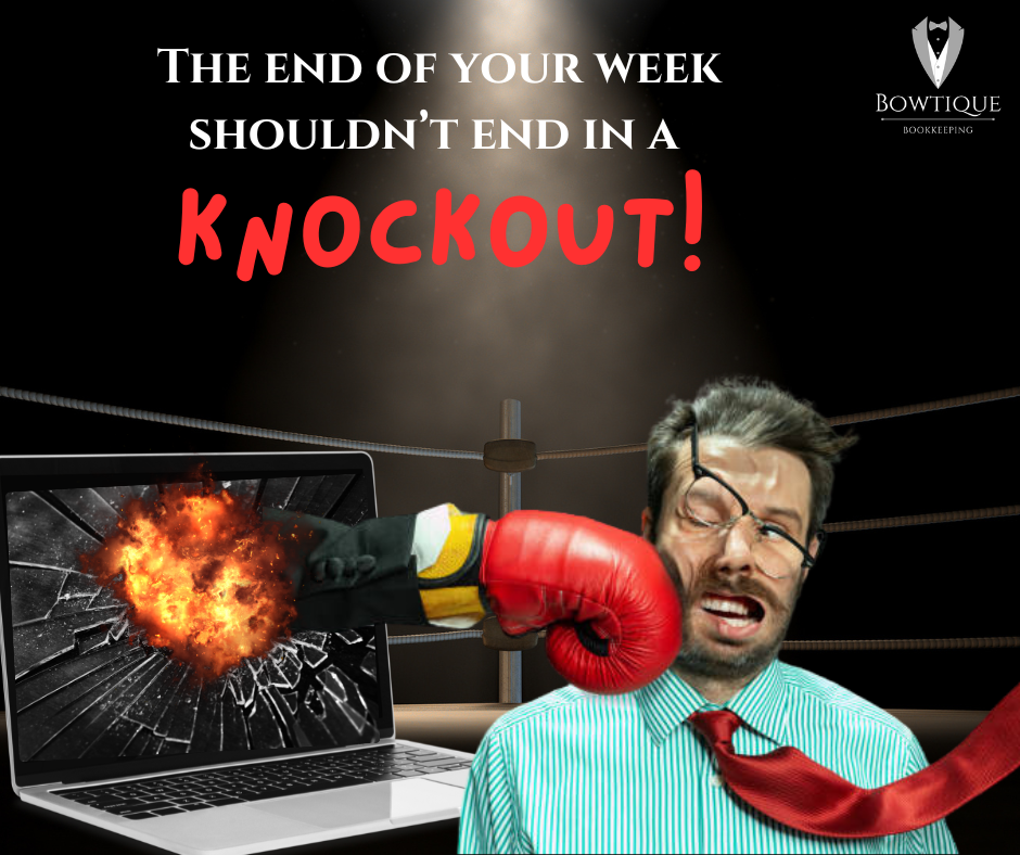 Tired of feeling like you’ve just gone toe-to-toe with a heavyweight champ by the end of the week? Let Bowtique take the punches for your business finances, so you can focus on what really matters—growing your business! 🥊🥊
Don't let your office tur