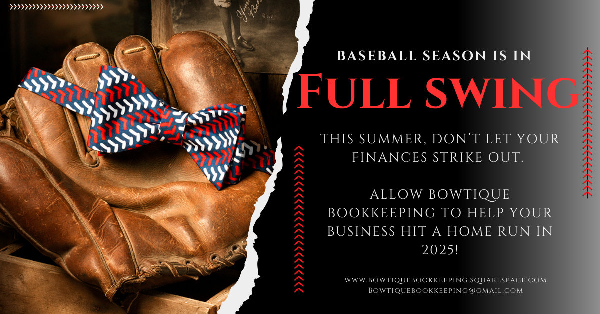 ⚾️ Don't strike out in 2025 - Instead let Bowtique Bookkeeping help your business hit a home run!! ⚾️
There is not need for you to be the General Manager and Coach, Let us help 😉