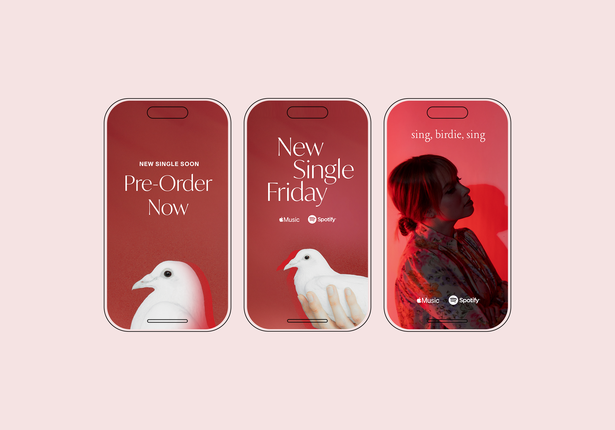 Social media graphics announcing a new single.