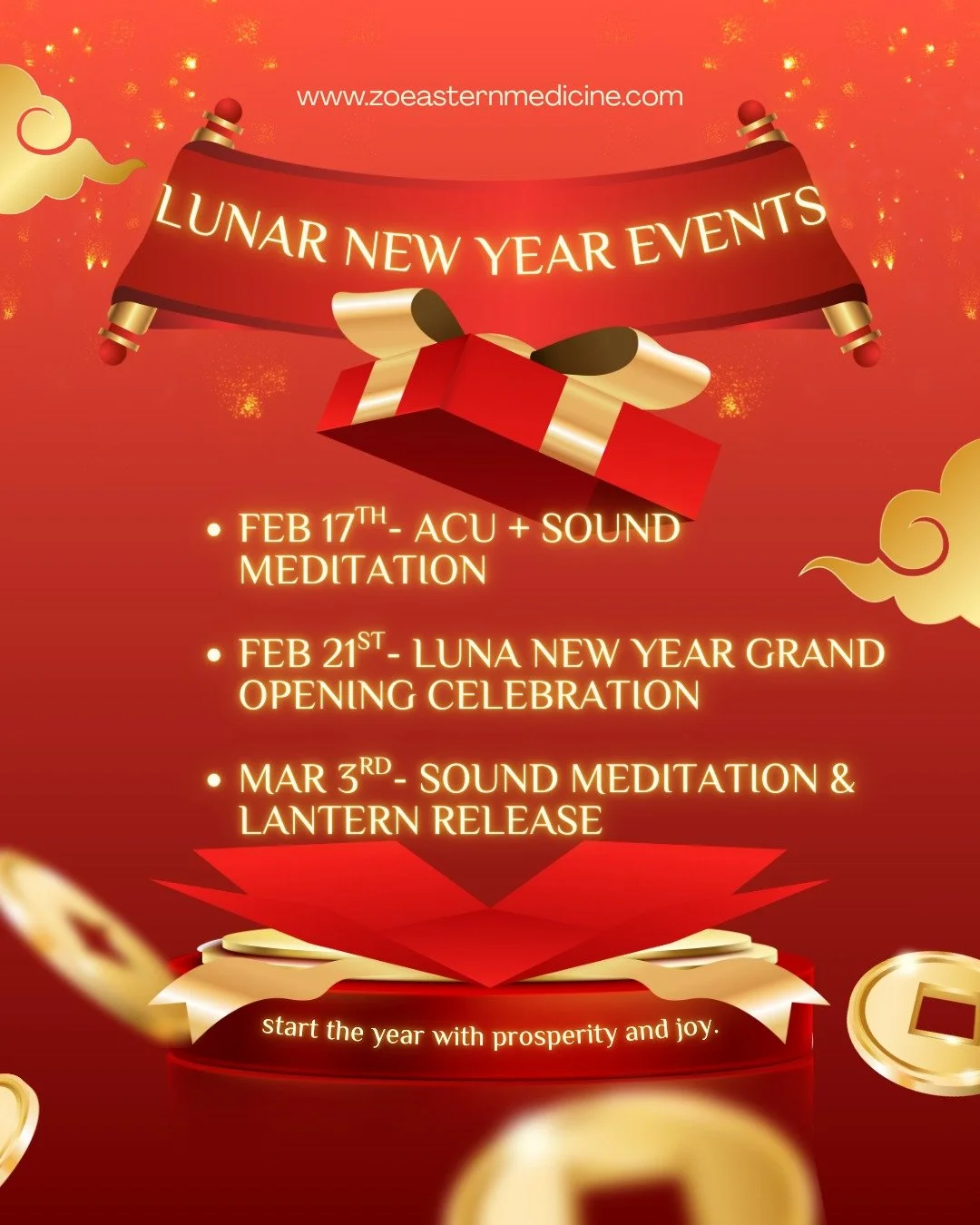Ring in the Year of the Fire Horse with us! ✨
We&rsquo;re kicking off Lunar New Year season with powerful experiences to help you clear, reset, and celebrate in style.

&bull; Feb 17th &ndash; Acupuncture + Sound Meditation to release the last of the