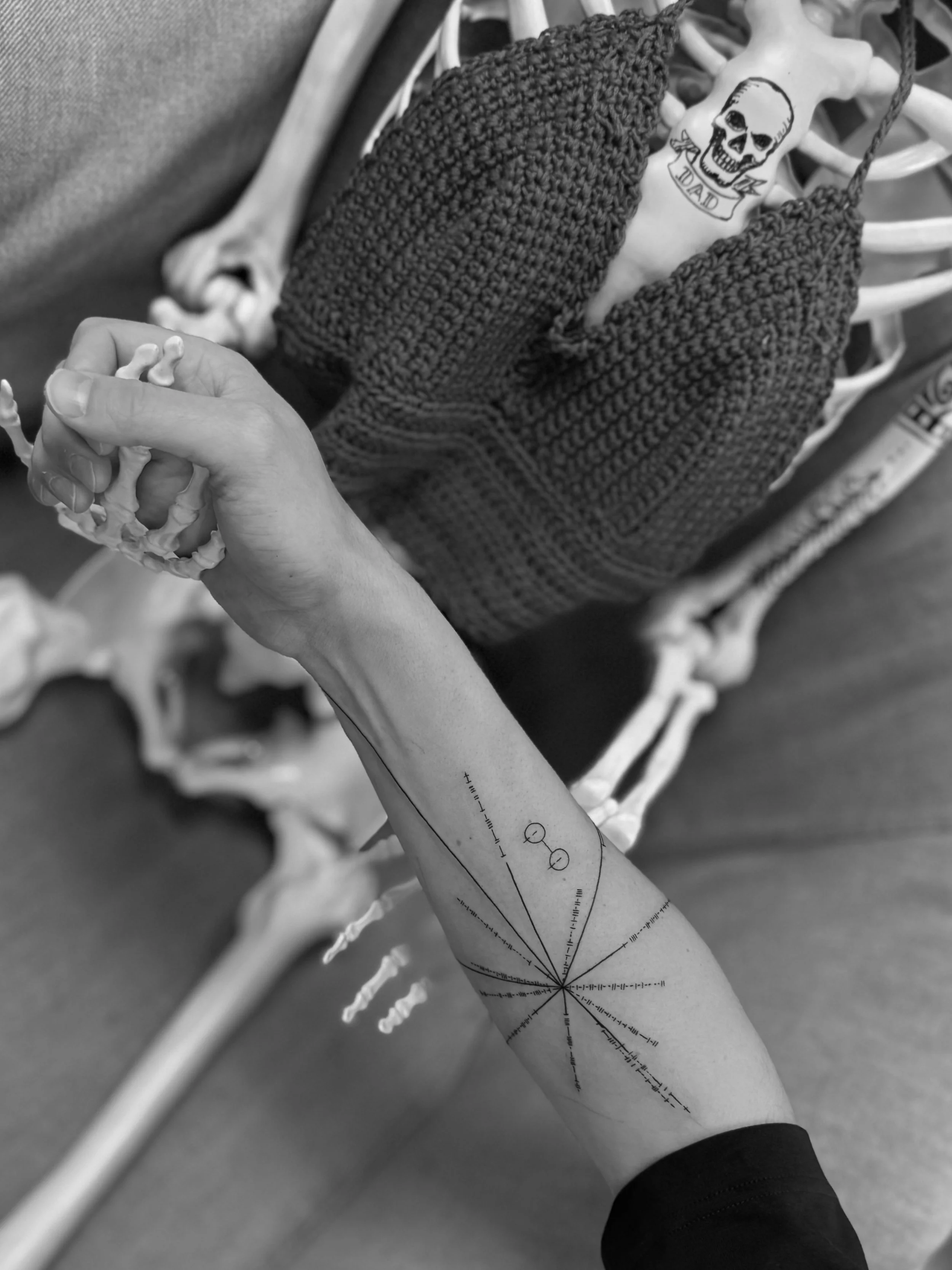 Pulsar Map forearm tattoo Hermosa Beach California