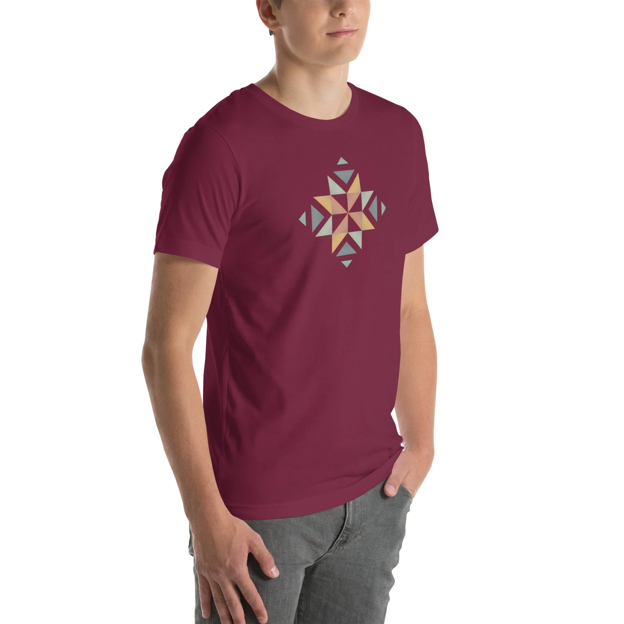 Modern Quilt Block Unisex Tee - Available in 4 colors