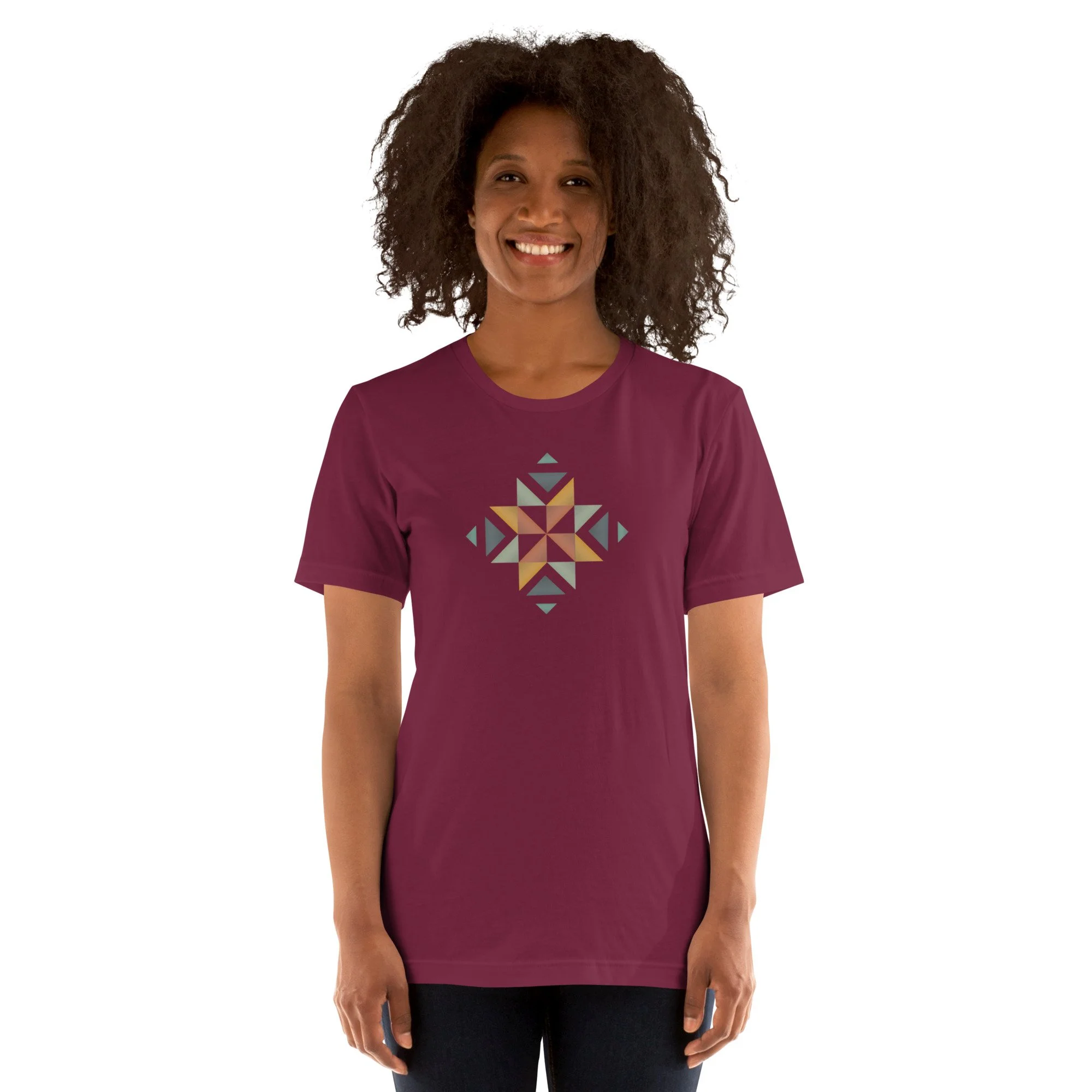 Modern Quilt Block Unisex Tee - Available in 4 colors