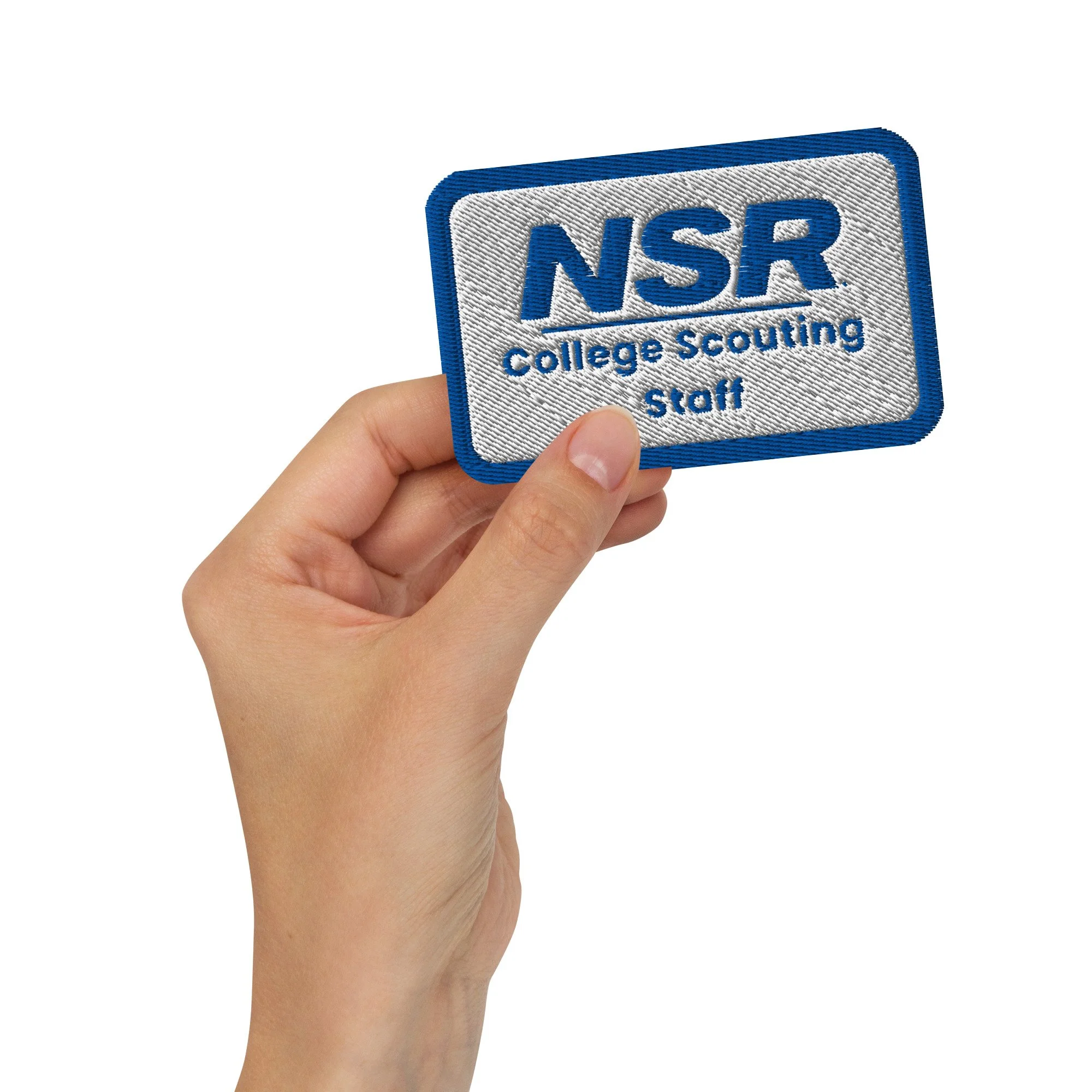 NSR Royal Blue/White Embroidered Patch