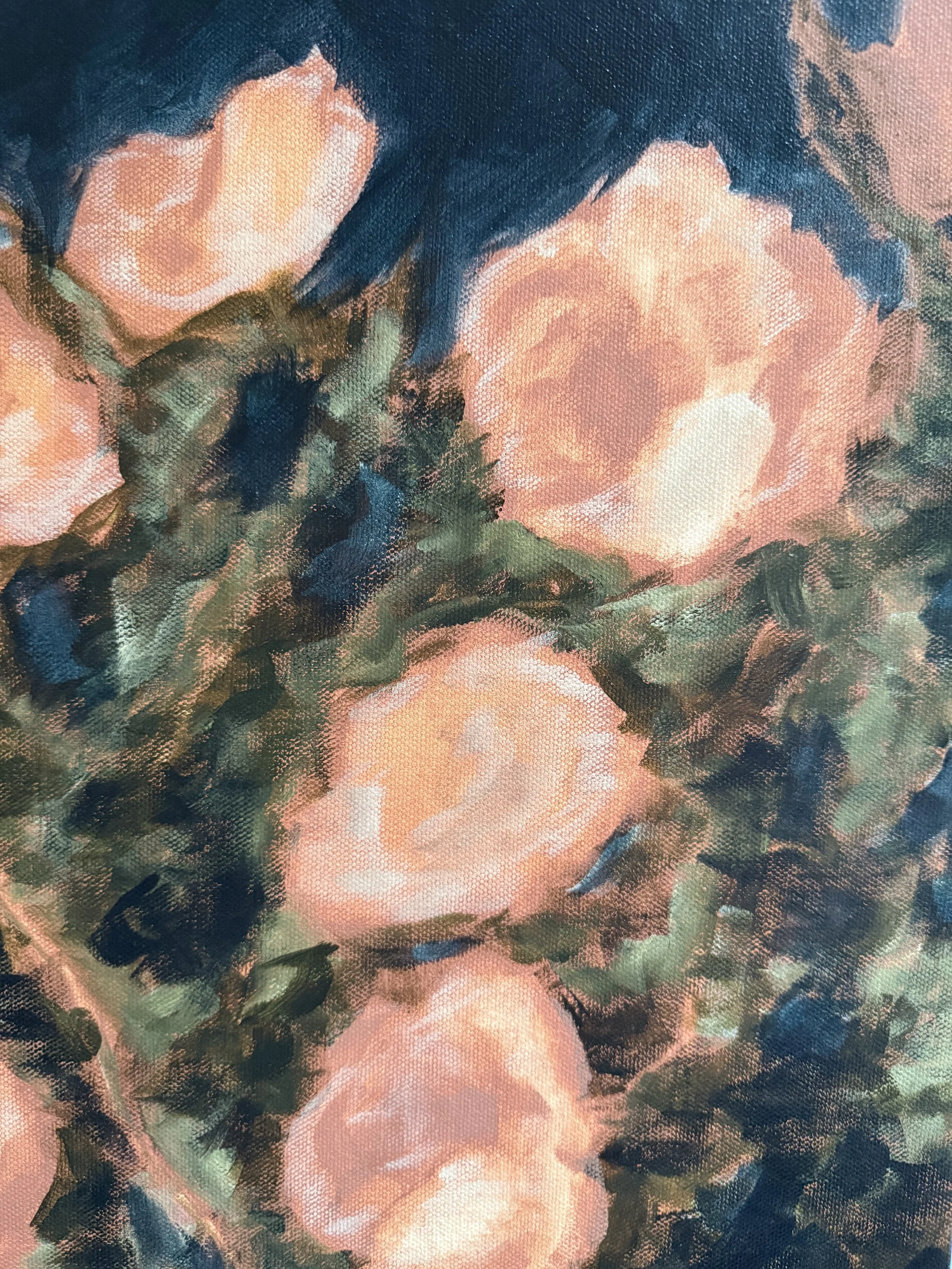 EvelinaNavyBlueSkryRoseBUshModernContemporaryFloralLandscapeDetail3SarahMorrisonAbstractArtRichmondVirginiaPainterArtist.jpeg