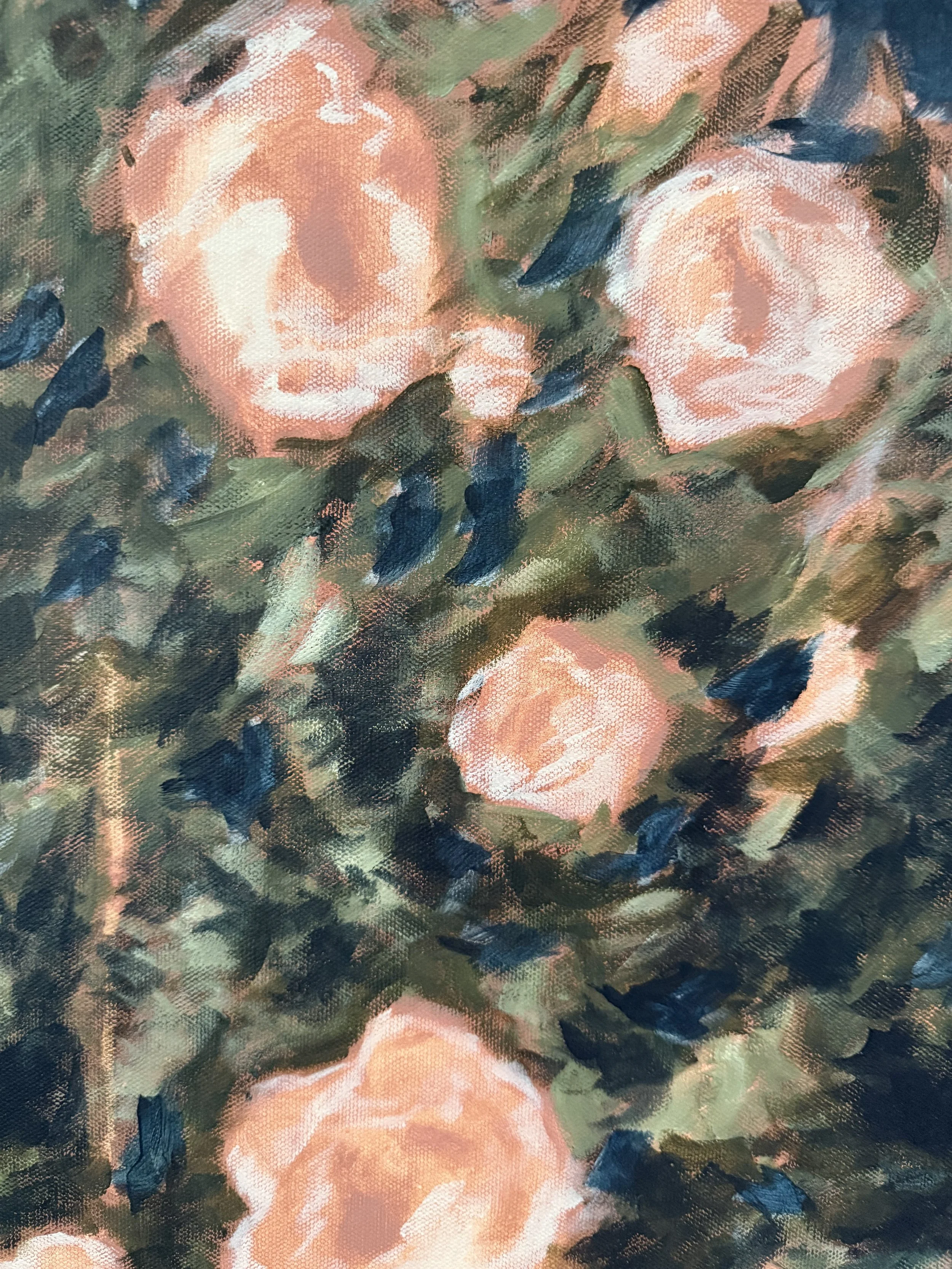 EvelinaNavyBlueSkryRoseBUshModernContemporaryFloralLandscapeDetail2SarahMorrisonAbstractArtRichmondVirginiaPainterArtist.jpeg