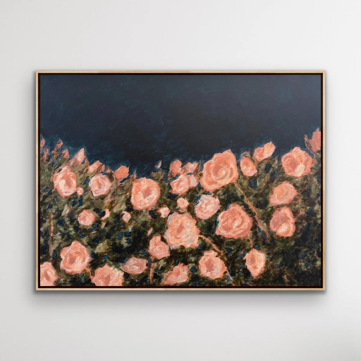 EvelinaNavyBlueSkryRoseBUshModernContemporaryFloralLandscapeSarahMorrisonAbstractArtRichmondVirginiaPainterArtist.jpg