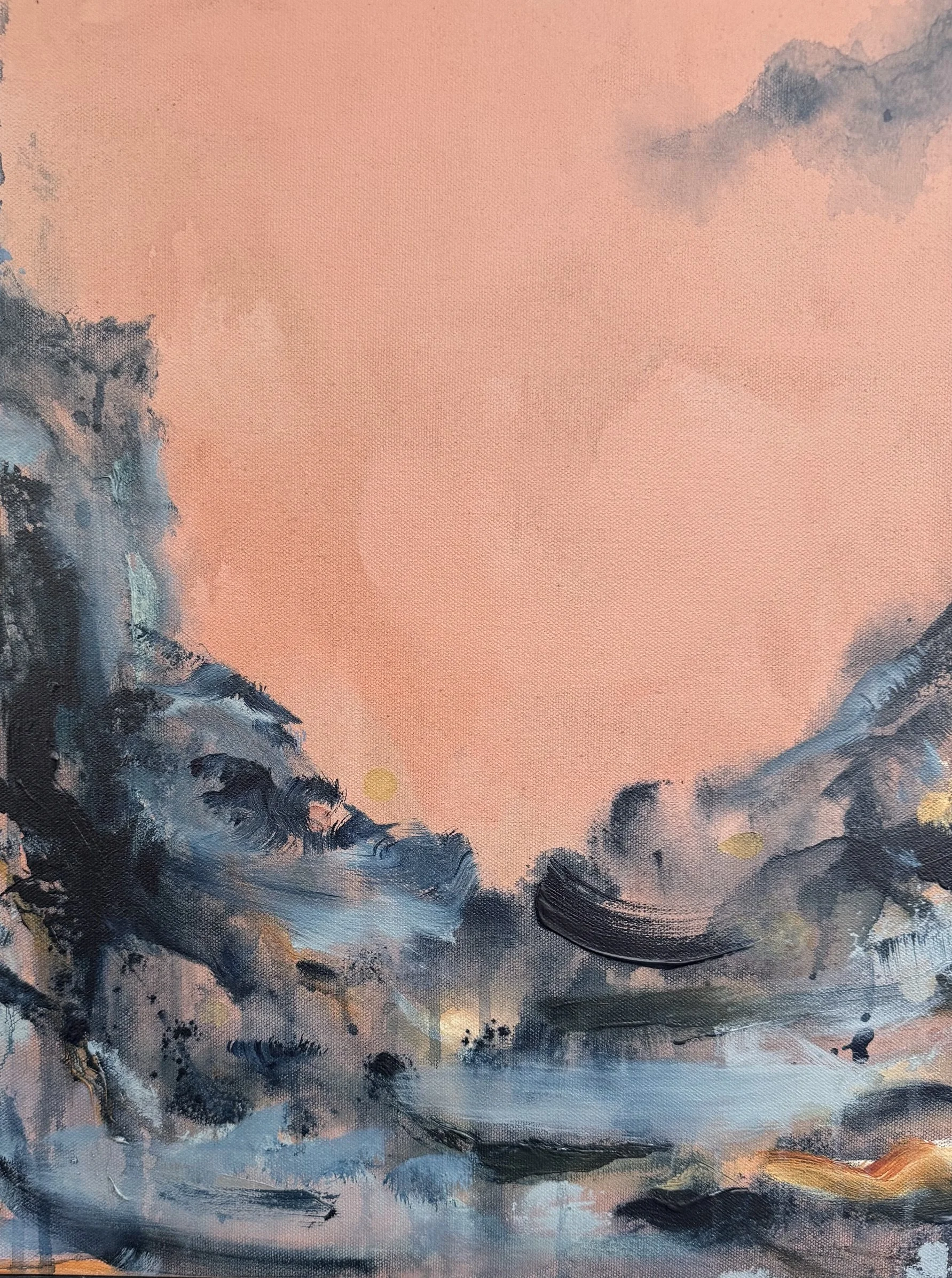 NaomiOrangeandBlueModernJapaneseLanscapeContemporaryMountainsOceanPainting1SarahMorrisonAbstractArtRichmondVirginiaPainterArtist.jpeg