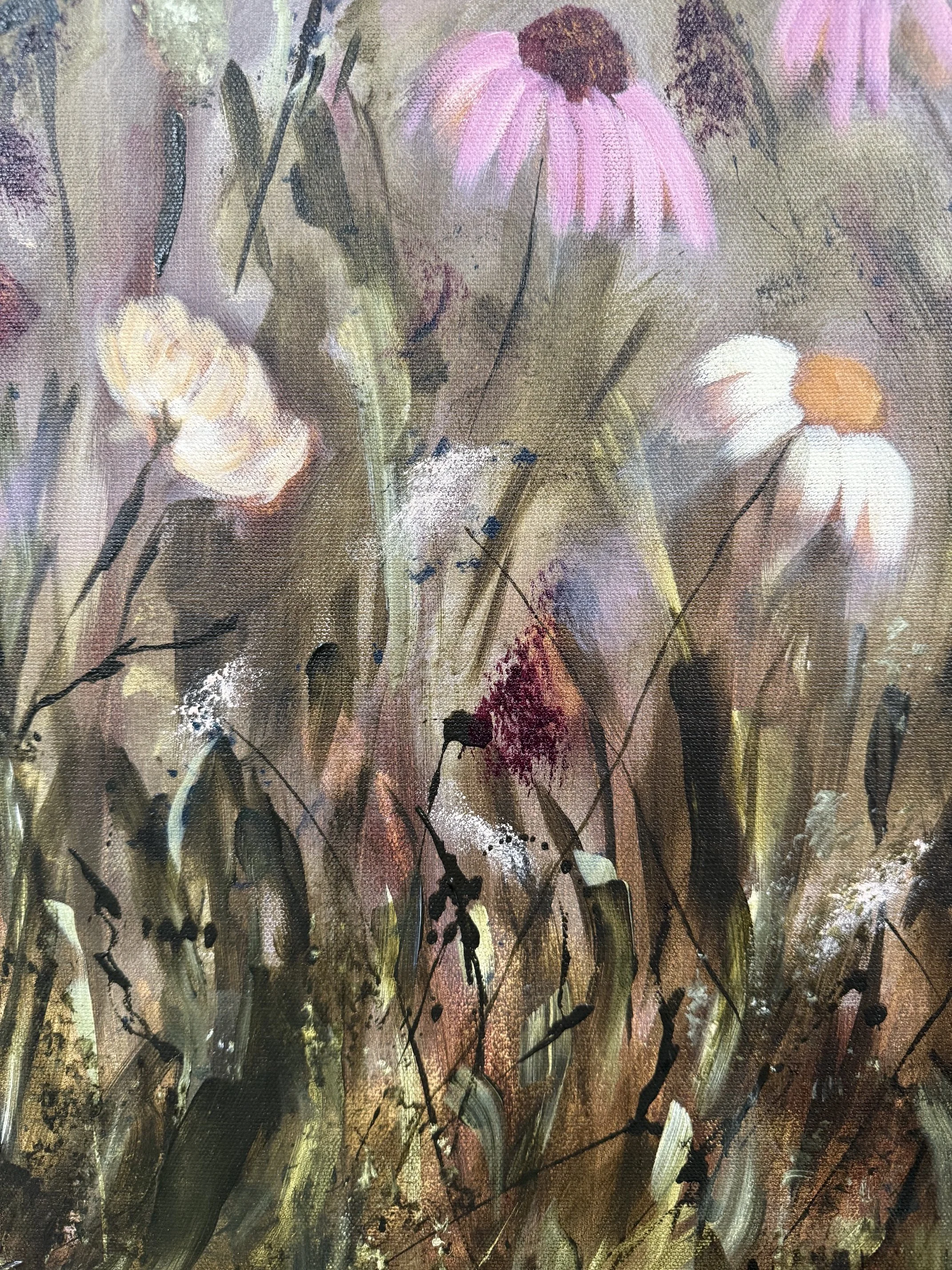 ColleenPurpleandGreenWildflowerModernLandscapeContemporaryFloralPaintingDetail4SarahMorrisonAbstractArtRichmondVirginiaPainterArtist.jpeg