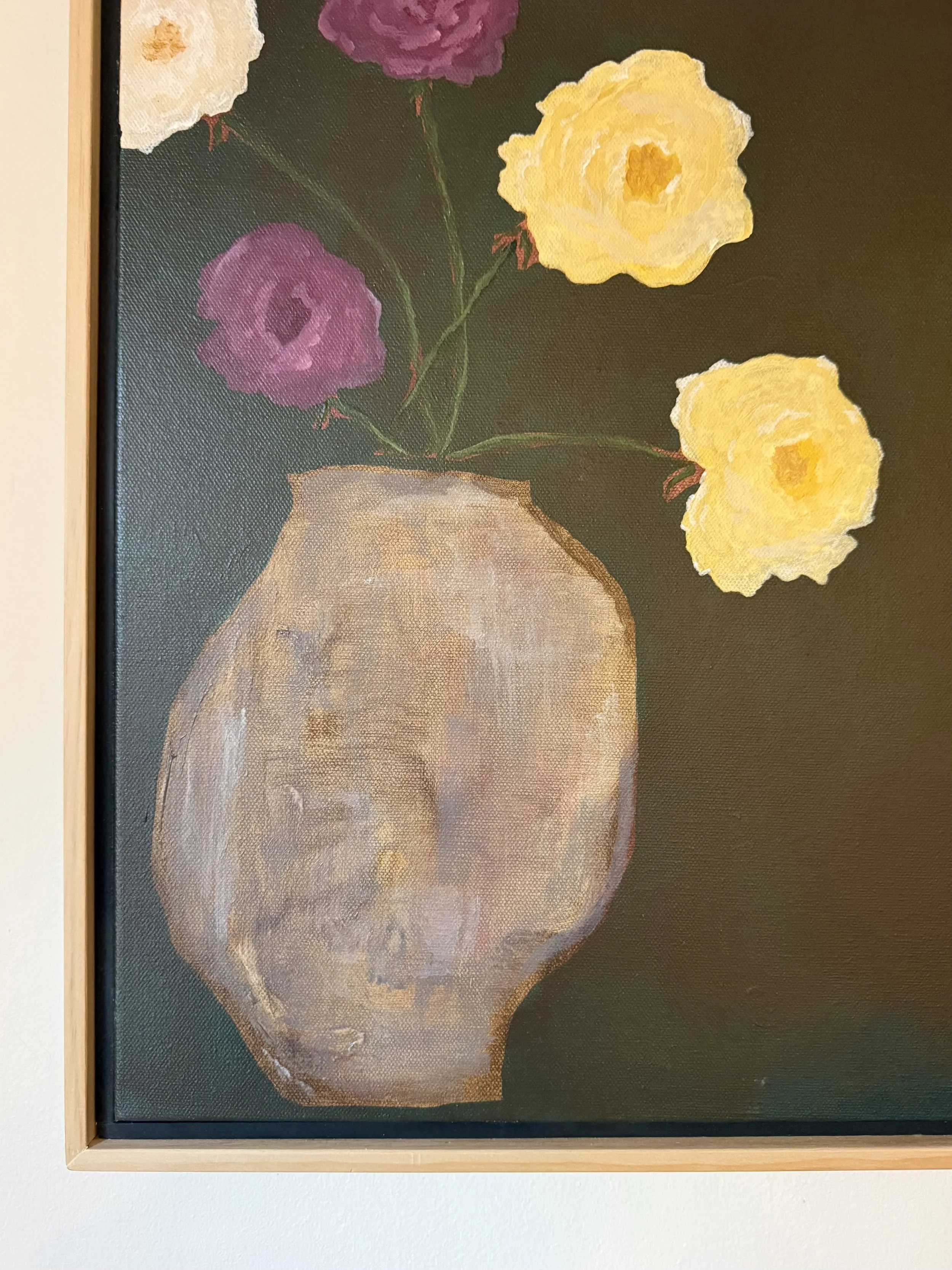 AlbaDarkMoodyBlackMutlicoloredFloralVaseModernContemporaryPaintingDetail2SarahMorrisonAbstractArtRichmondVirginiaPainterArtist.jpeg
