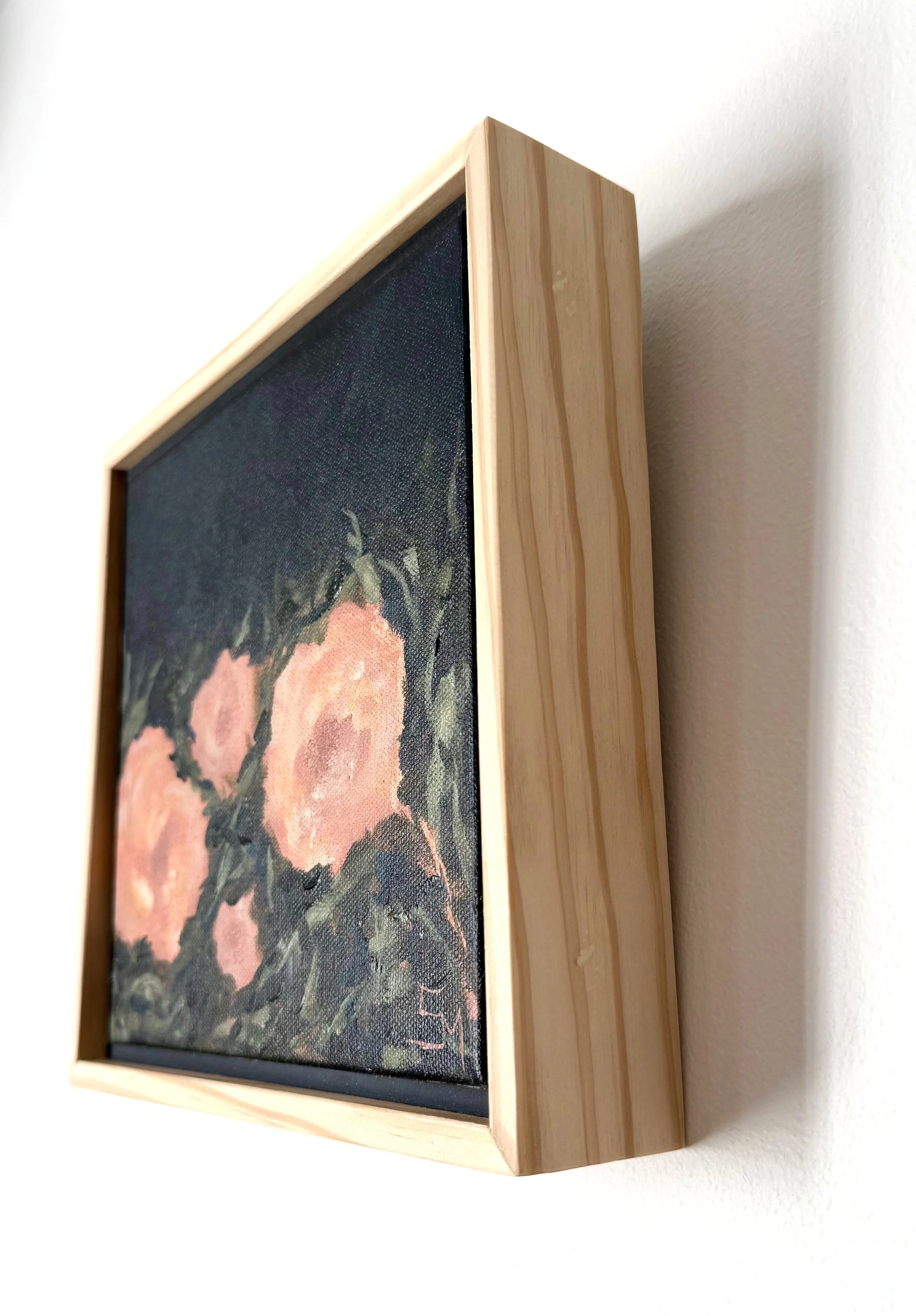LydiaNavyBlueandPinkRoseModernFloralContemporaryLandscapeMiniPaintingDetail4SarahMorrisonAbstractArtRichmondVirginiaPainterArtist.jpeg