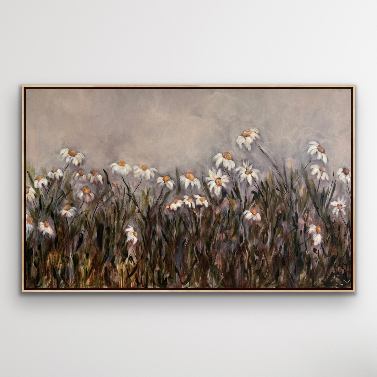 CelesteWhiteandYellowDaisyPaintingModernLandscapeContemporaryFloralDaisiesPaintingSarahMorrisonAbstractArtRichmondVirginiaPainterArtist.jpg